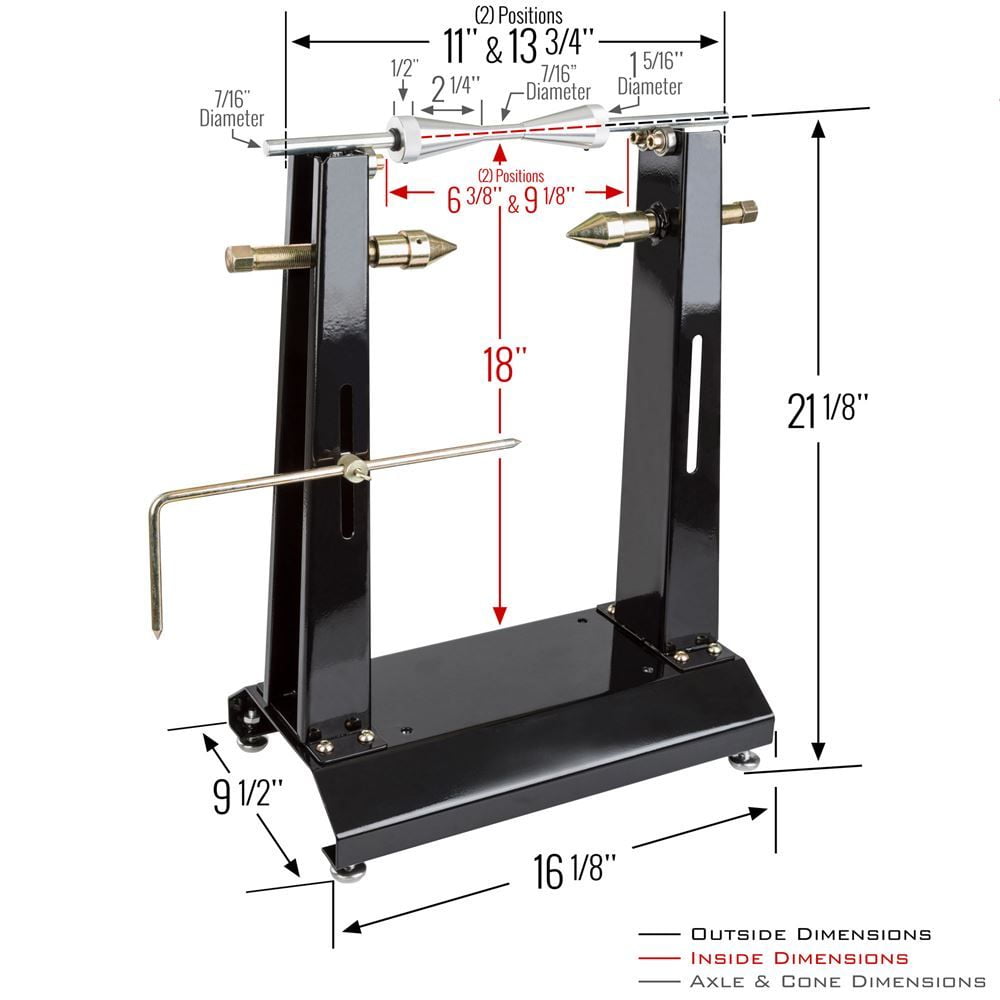 Black Widow Wheel Balancer Stand with Truing Arm