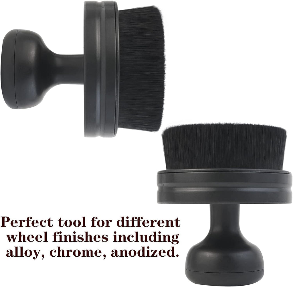 Auto Tire Brush, Seal Design with Cover, High Density Portable Car Brush