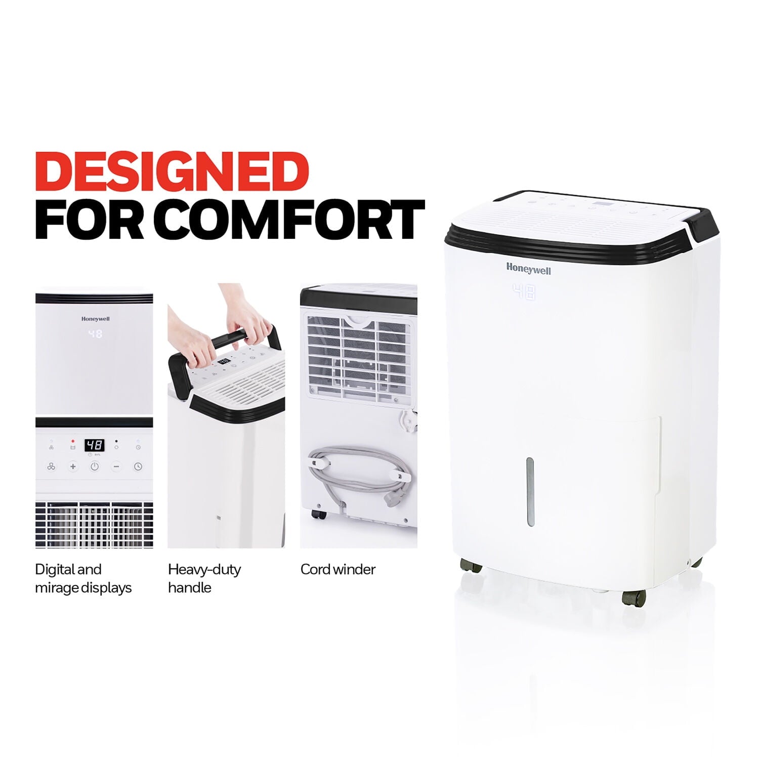 Honeywell Energy Star 70-Pint Dehumidifier  up to 4000 Sq Ft with Washable Filter