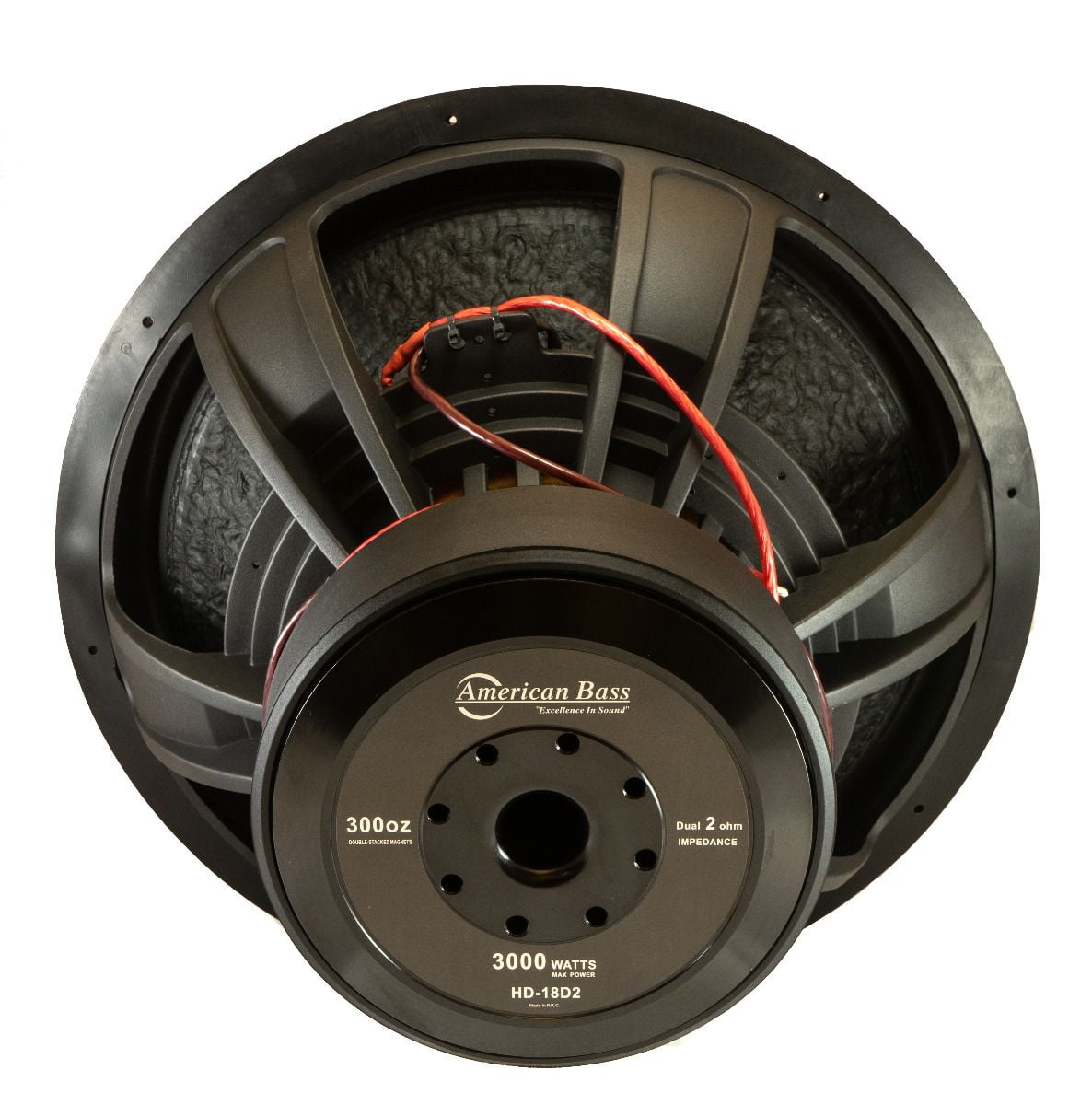 American Bass HD18D2 HD 18" 4000w Competition Car Subwoofer 300Oz Magnet, 3" VC