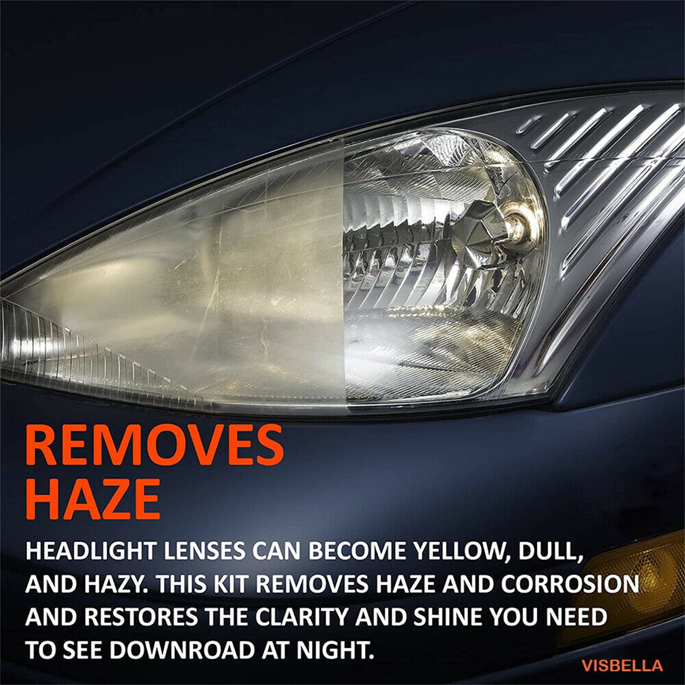 Headlight Restoration Kit Car Lamp Lens Cleaning Restoration Repair Set