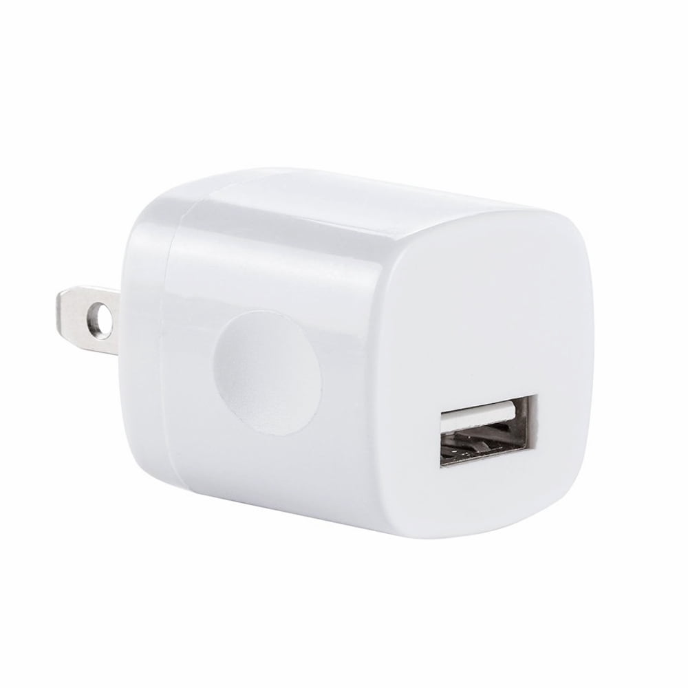 USB Wall Charger Adapter 1A/5V 5-Pack Travel USB Plug Charging Block Brick Charger Power Adapter Cube Compatible with iPhone XS/XS Max/X/8/7/6 Plus, Galaxy S9/S8/S8 Plus, Moto, Kindle, LG, HTC, Google