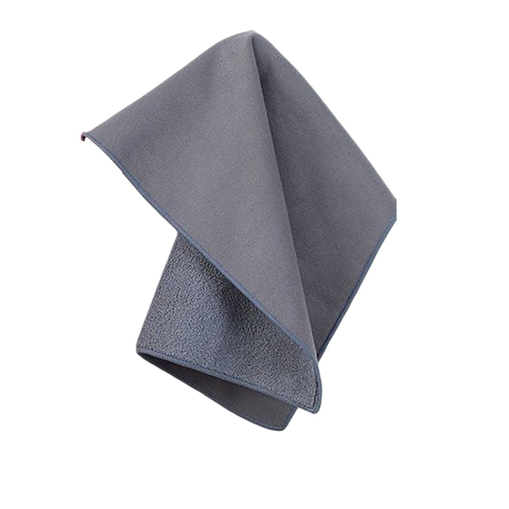Car Drying Towel Chamois Cloth Super Absorbent Hemming Environmental Spotless for Car Wash Auto Detailing Interior Household , gray 30cmx40cm