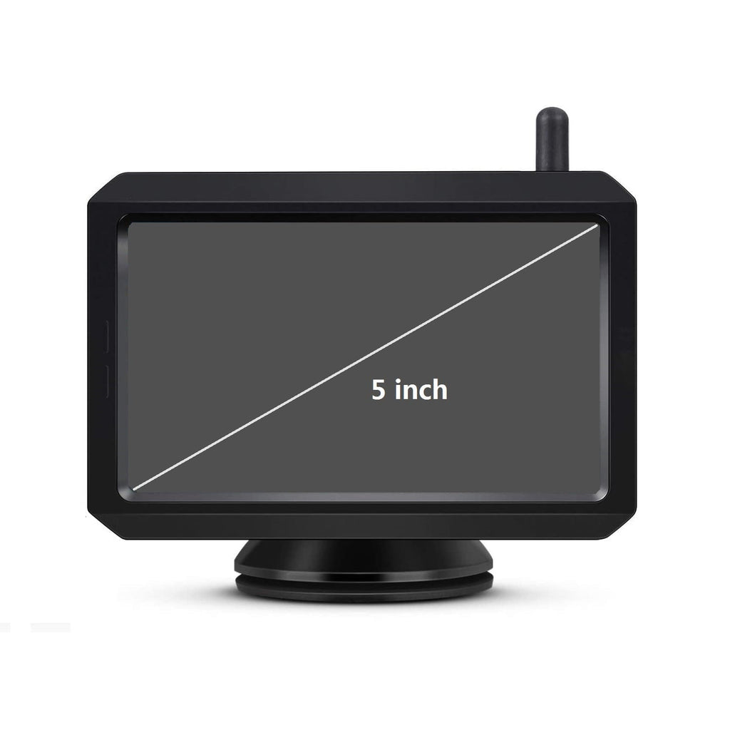 Auto-Vox Backup Camera Wireless 5'' Monitor Kit, Waterproof Rear View Camera Reversing Parking System for Trucks, SUV, and Universal Cars