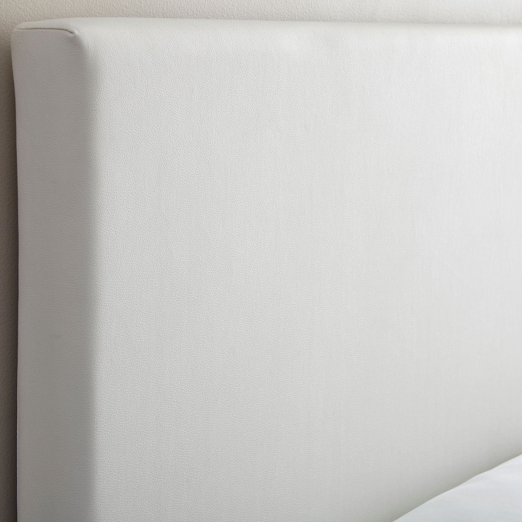 Boyd Sleep Florence Upholstered Faux Leather Platform Bed, Queen, White