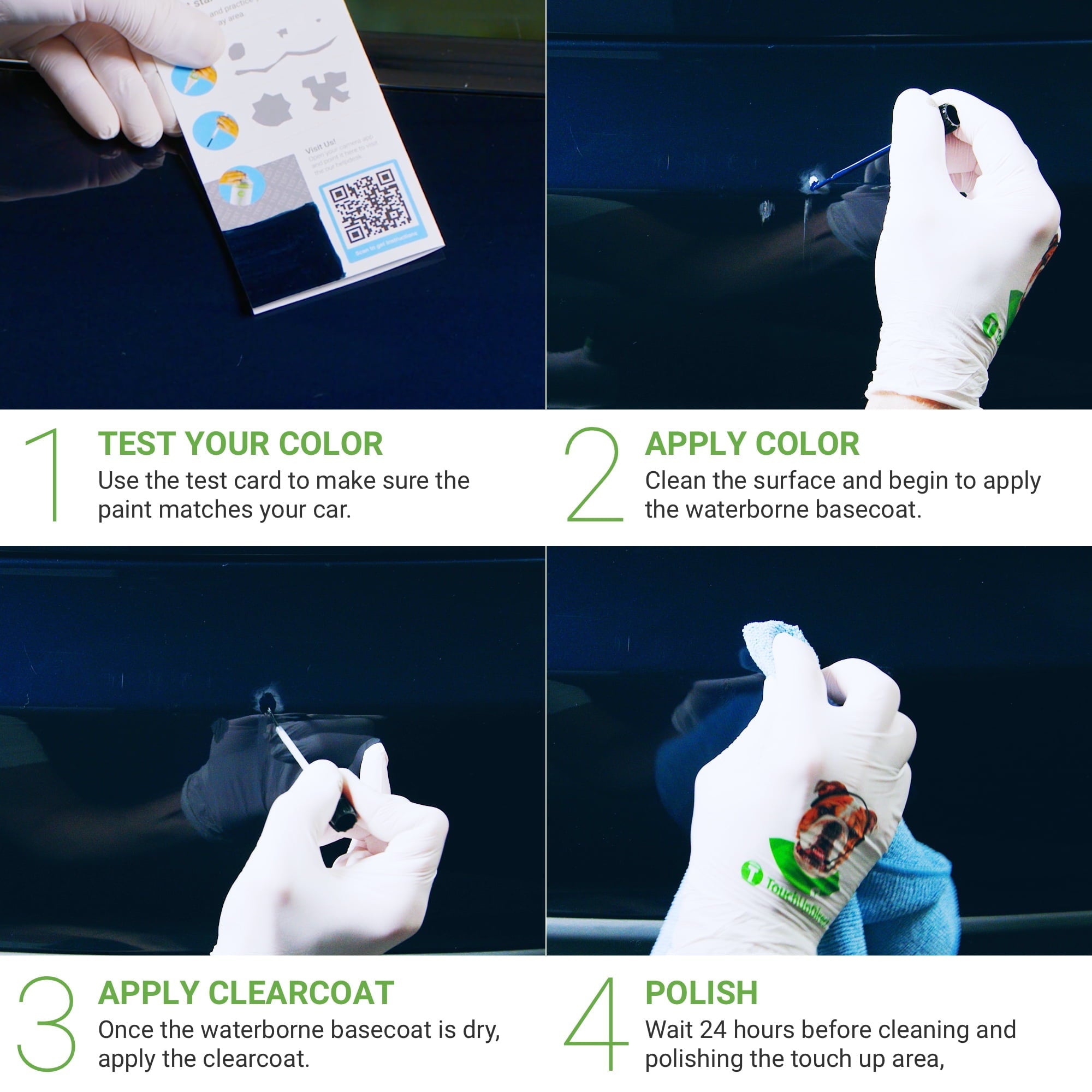 TouchUpDirect J8U Quartz Blue Pearl for Subaru Exact Match Touch Up Paint Brush - Essential Package