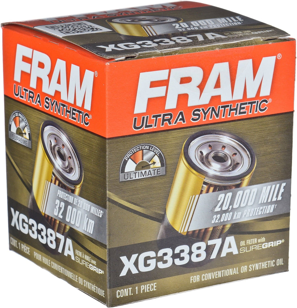 FRAM Ultra Synthetic Oil Filter, XG3387A Fits select: 2005-2009 CHEVROLET EQUINOX, 1977-2005 BUICK LESABRE