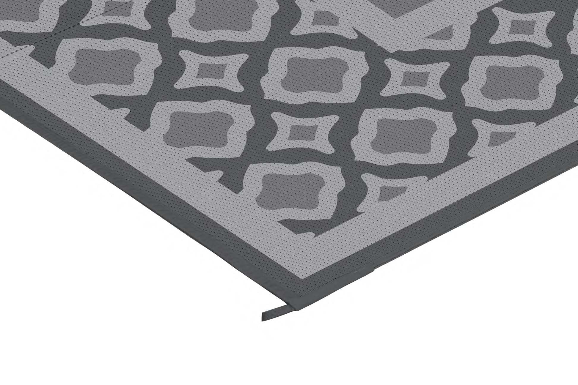 Auto Drive 6' x 9' Linked Geo Gray Reversible RV Outdoor Patio Mat