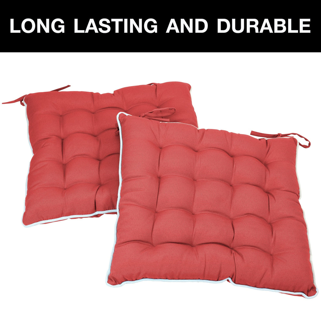 Innovy Products 2pk Spunpoly Indoor/Outdoor Seat Cushions with Flame Retardant Filling