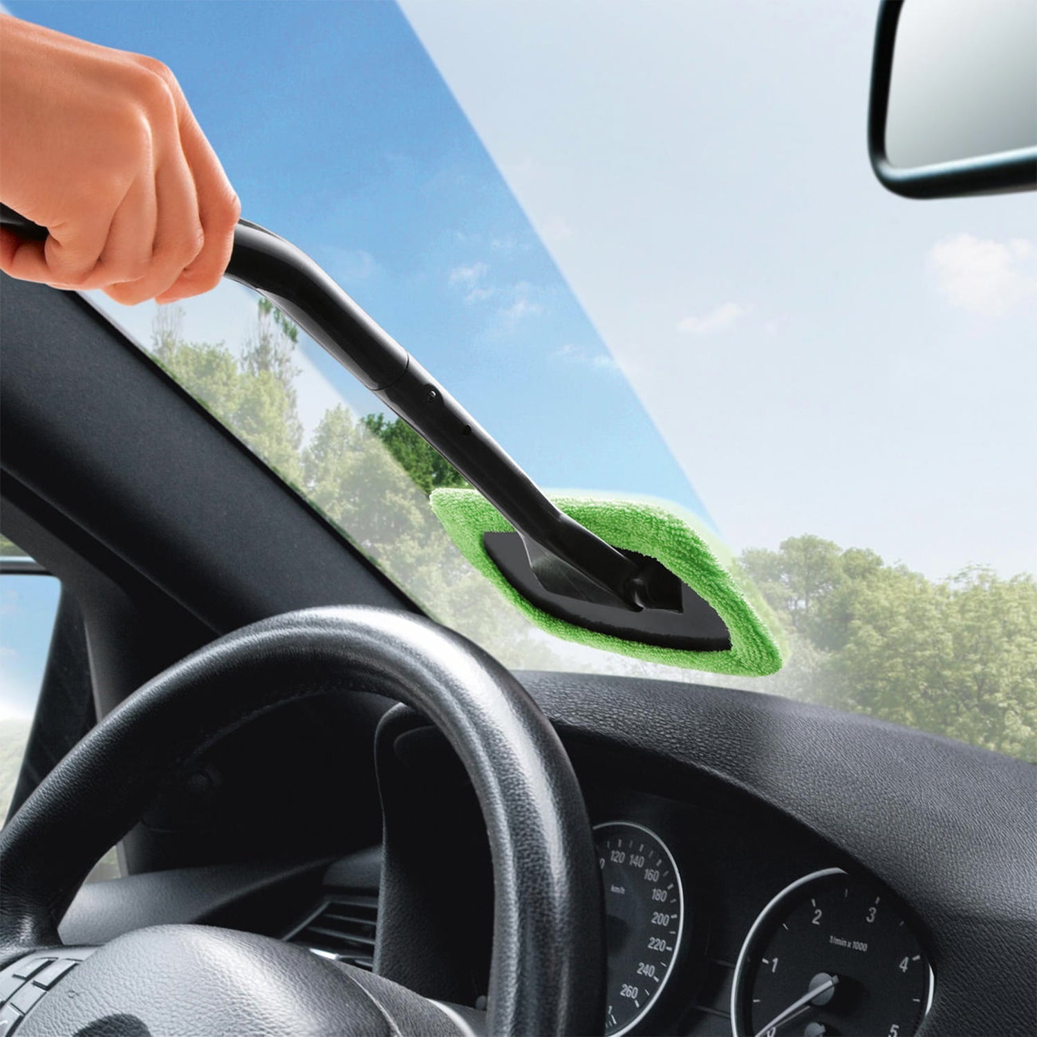 iMounTEK MicroFiber Windshield Cleaning Wiper Car Glass Window Cleaning Brush Kit Tool