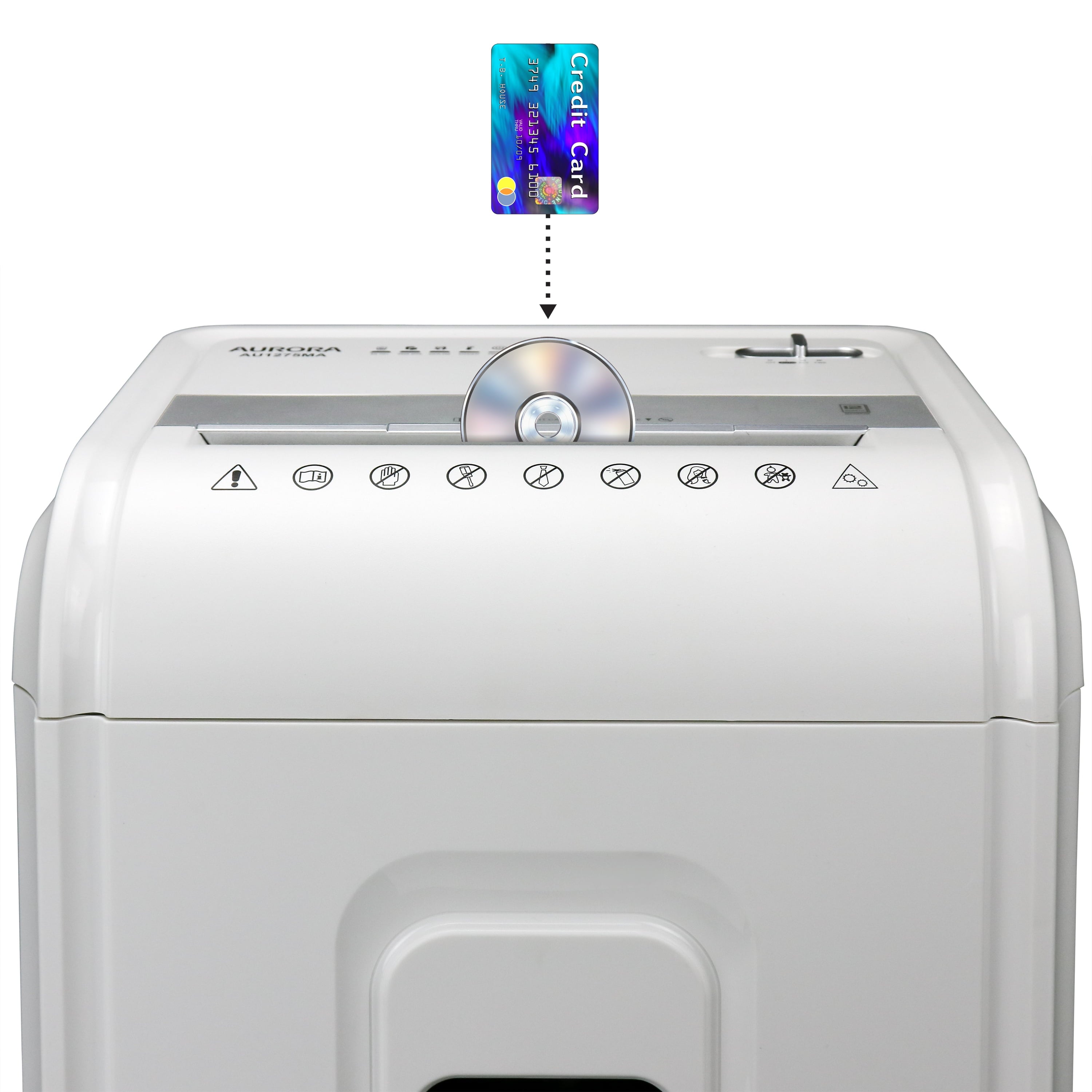 Aurora GB AU1480MA High-Security 14-Sheet Micro-Cut Shredder, Anti-Jam, CD/DVD Credit Card, Pullout Basket, 30 Minutes Duty Cycle