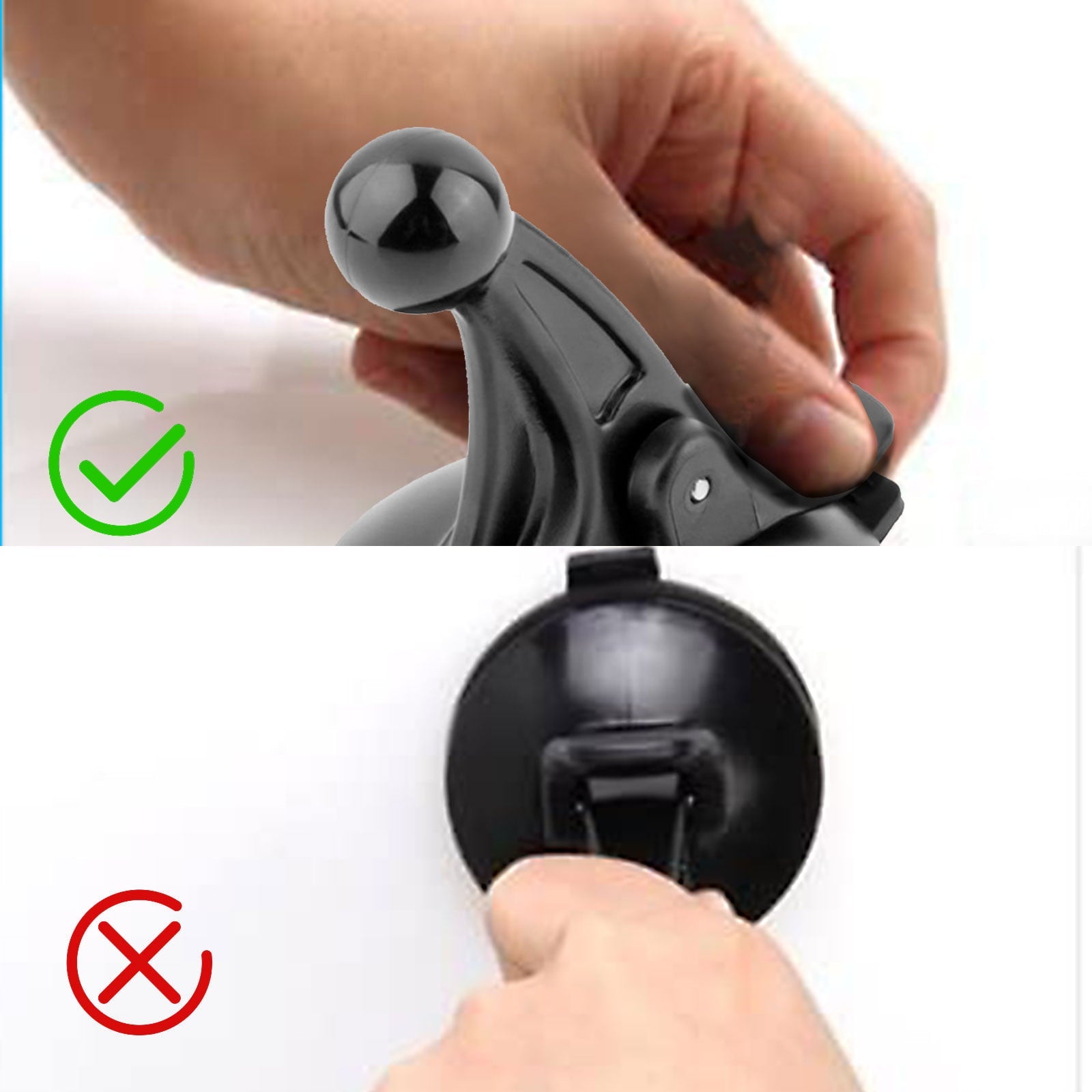 GPS Windshield Mount Holder, TSV GPS Suction Cup Mount Holder, Car Mount Holder 17mm Swivel Ball, Garmin GPS Accessories Compatible for Garmin GPS Nuvi