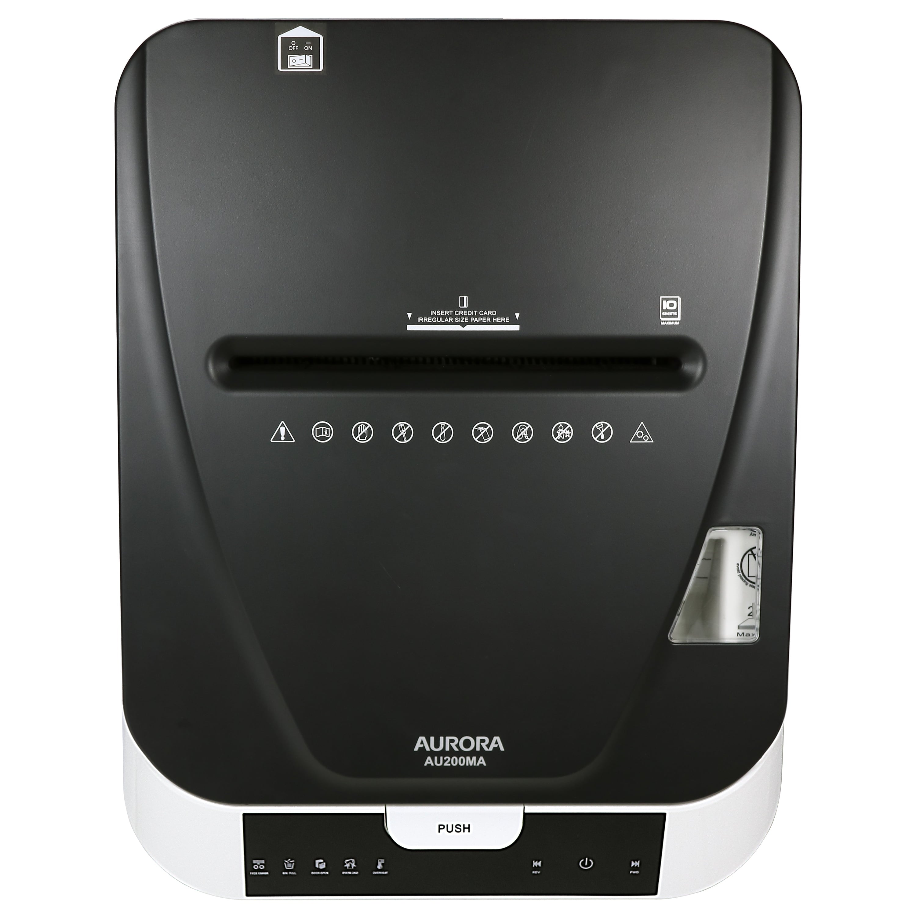 Aurora GB Commercial Grade 200-Sheet Auto Feed Micro-Cut Paper Shredder with Pullout Basket