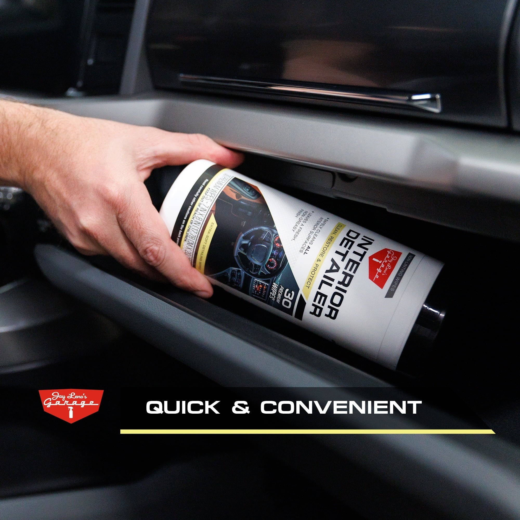 Jay Leno's Garage Interior Detailer Wipes (30 Count) - Clean & Protects Interior Car Surfaces