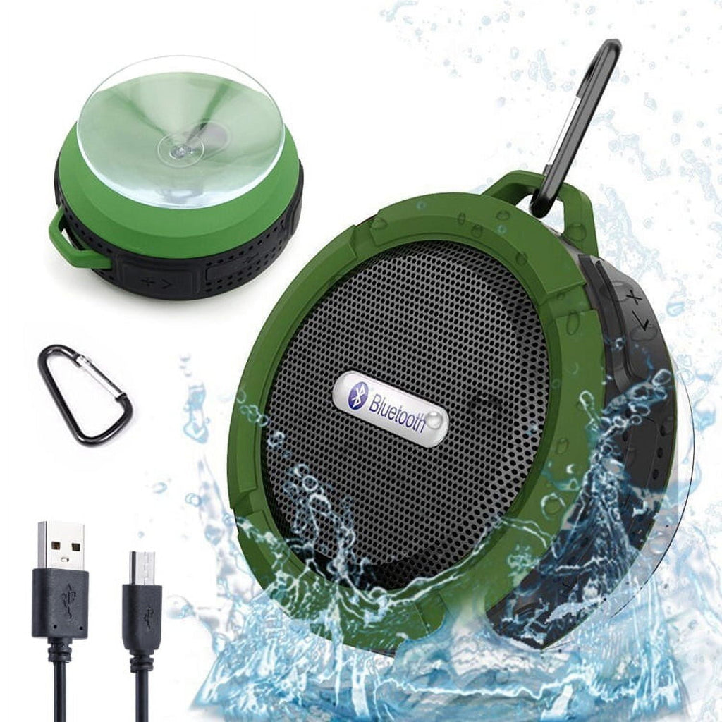 C6 Portable Bluetooth Speaker,Wireless Portable Mini Speaker,Waterproof Bluetooth Speaker,Loud HD Sound,Shower Speaker with Suction Cup & Sturdy Hook,Compatible with IOS,Android,PC,Pad