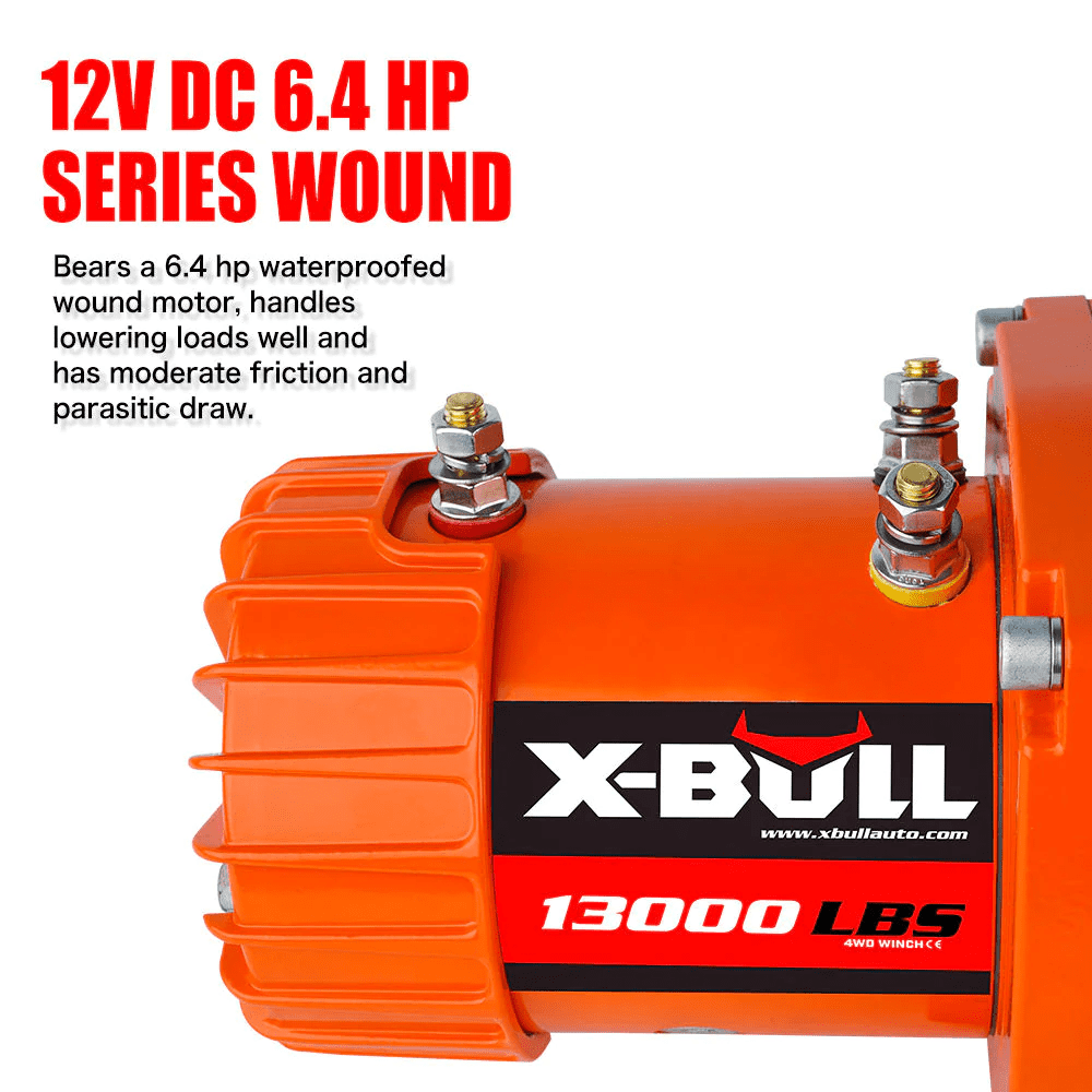 X-BULL Electric Winch 13000lb Winch 12V Synthetic Rope Trailer Towing Truck Off-road Jeep Winch With Wireless Remote