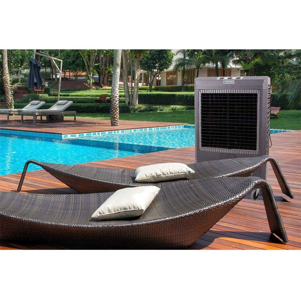 Hessaire Outdoor 1,600 Square Foot Evaporative Air Cooler Humidifier, Gray