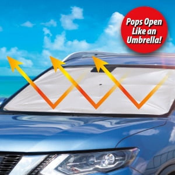 Brella Shield Windshield Sun Shade, Compact Car Shade, Fits Most Vehicles , As Seen on TV