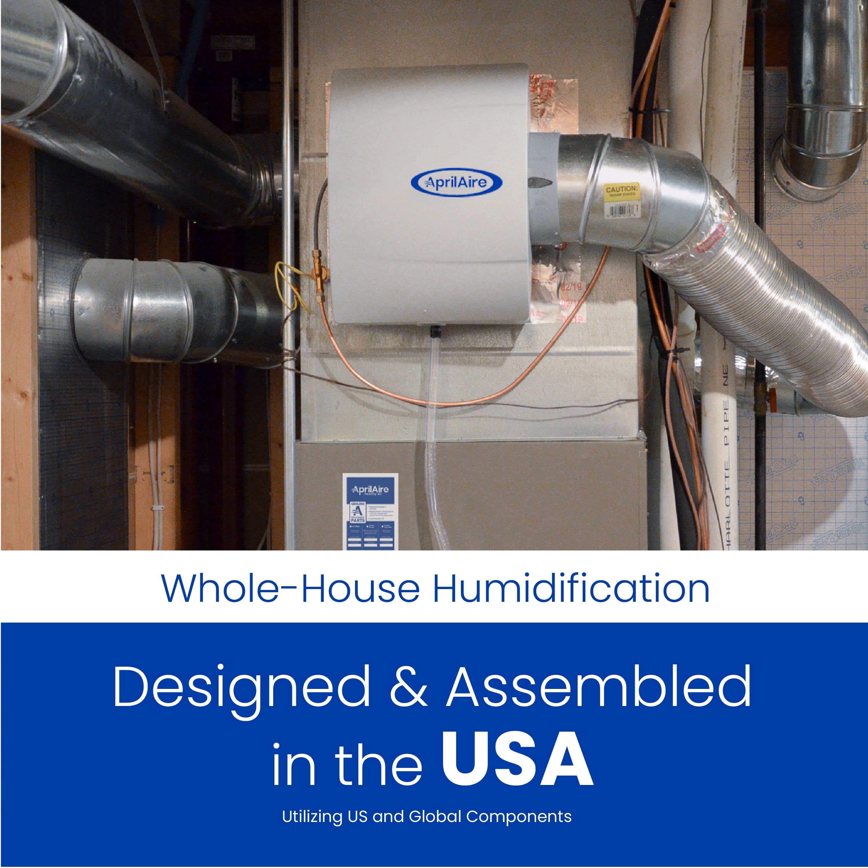 AprilAire 600M Whole-House Humidifier - Manual - Large Capacity Water Saver Furnace Humidifier for Homes up to 4,000 Sq. Ft.