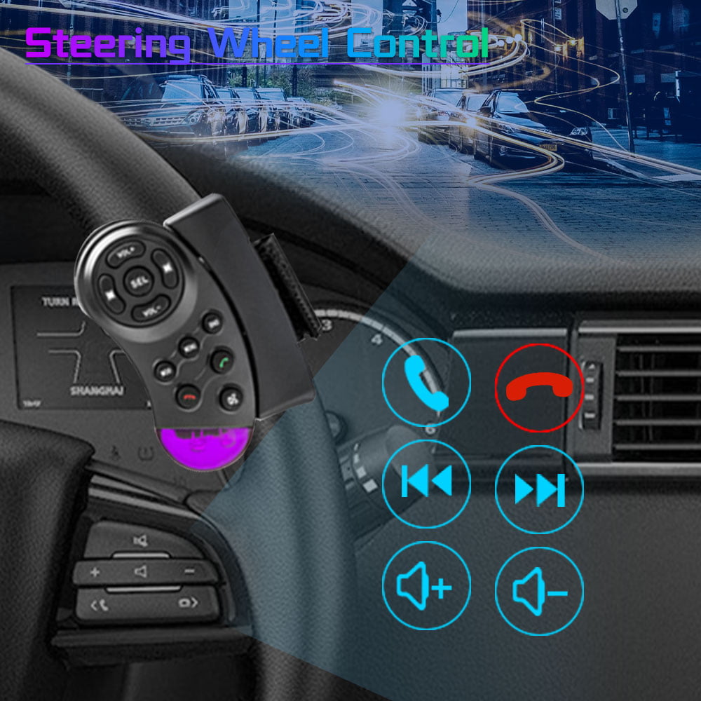 Podofo 12V Universal Double 2 Din 7" Car Stereo Radio with Bluetooth HD Touch Screen MP3 MP4 MP5 Car Multimedia Player SD USB FM Aux Mirror Link Function,with Backup Camera
