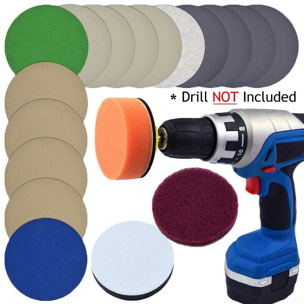 UHUSE 3inch Automotive Polishing Set Headlight Repairing Kit Sandpaper Scouring Cloth
