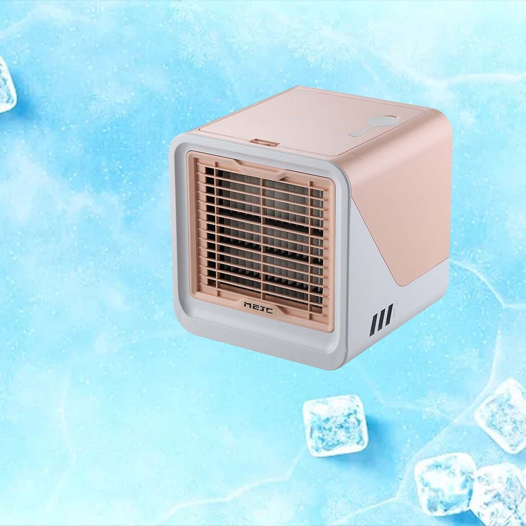 Yyeselk 6.7"Mini Air ConditionerUSB Powered Personal Air Cooler, 3-Speed Evaporative Air Cooler with Humidifier, Small Air Conditioner Portable for Room/Camping/Car/Office/Desk