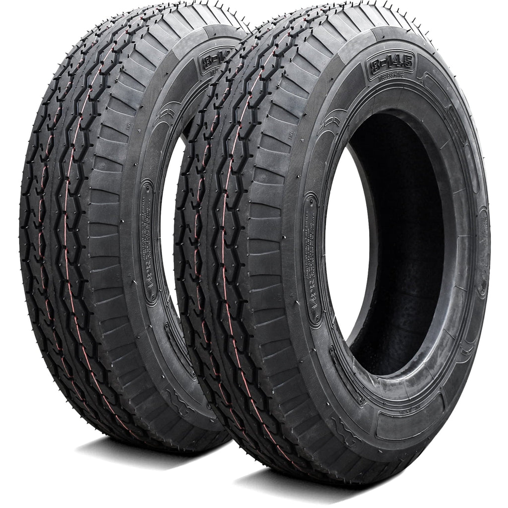 Set of 4 (FOUR) Nama NM519 ST 8-14.5 Load G (14 Ply) Heavy Duty Mobile Home Trailer Tires