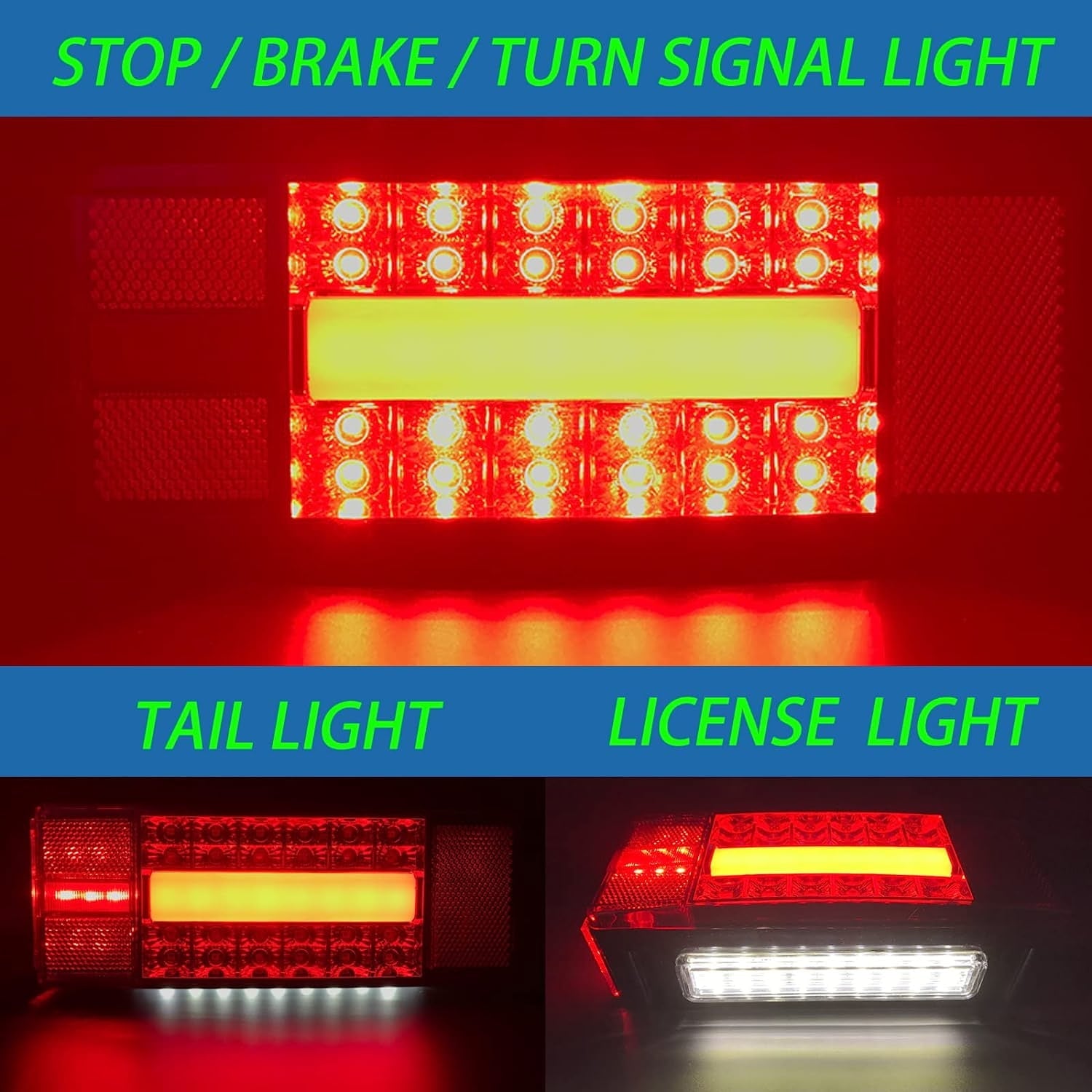 VINAUO Trailer Lights,Boat Trailer Lights,Trailer Lights Kit,Led Trailer Lights Kit,IP68 Waterproof Submersible,DOT Approval