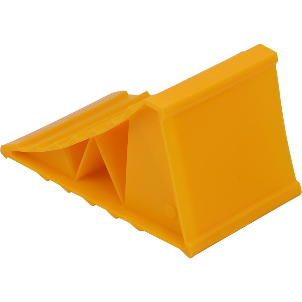 Hyper Tough Small Wheel Chock Pack of 2, Heavy Duty, Yellow, Rugged Plastic