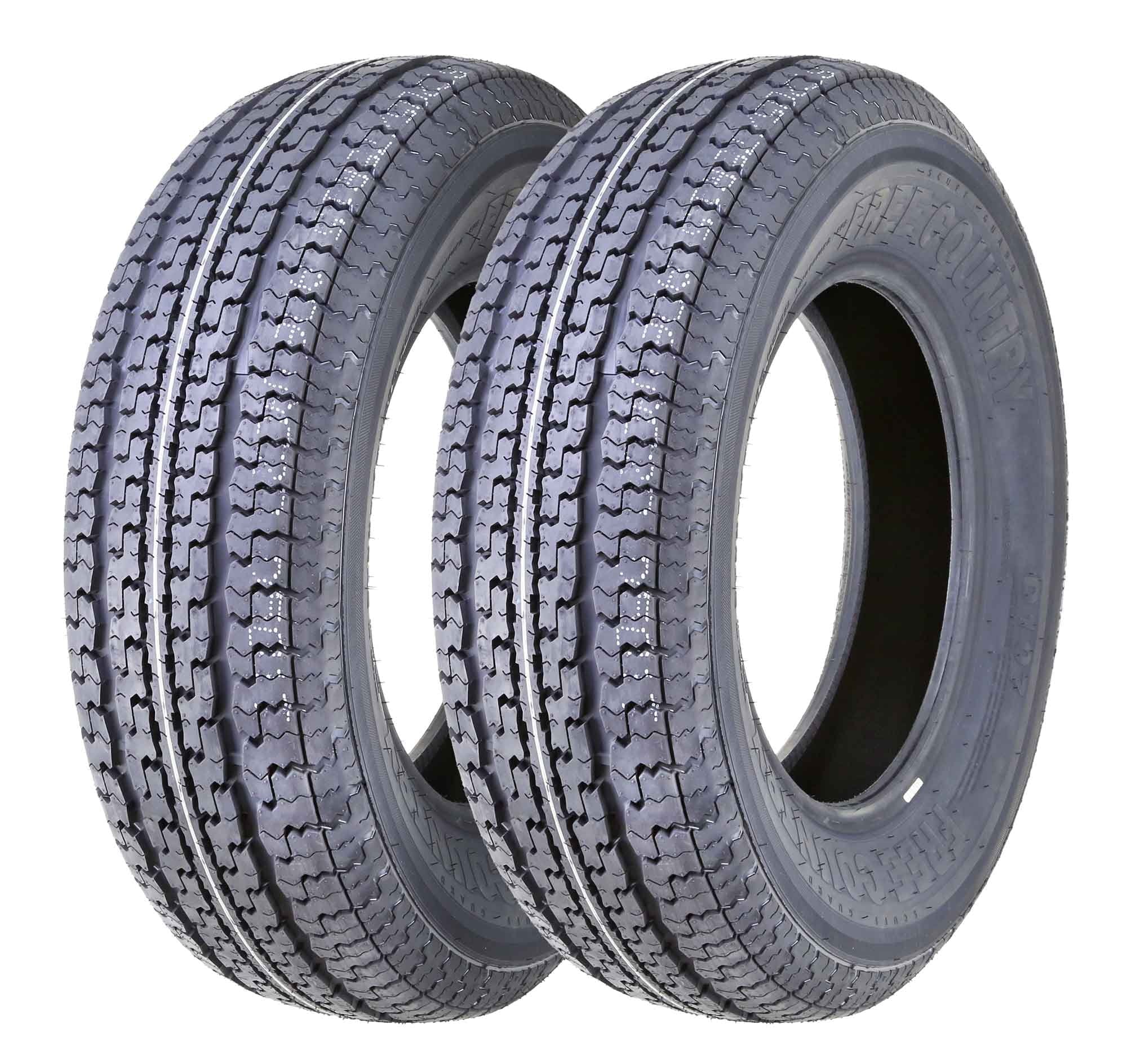 Set 2 Premium FREE COUNTRY Trailer Tire ST215/75R14 8PR Load Range D w/Featured Scuff Guard