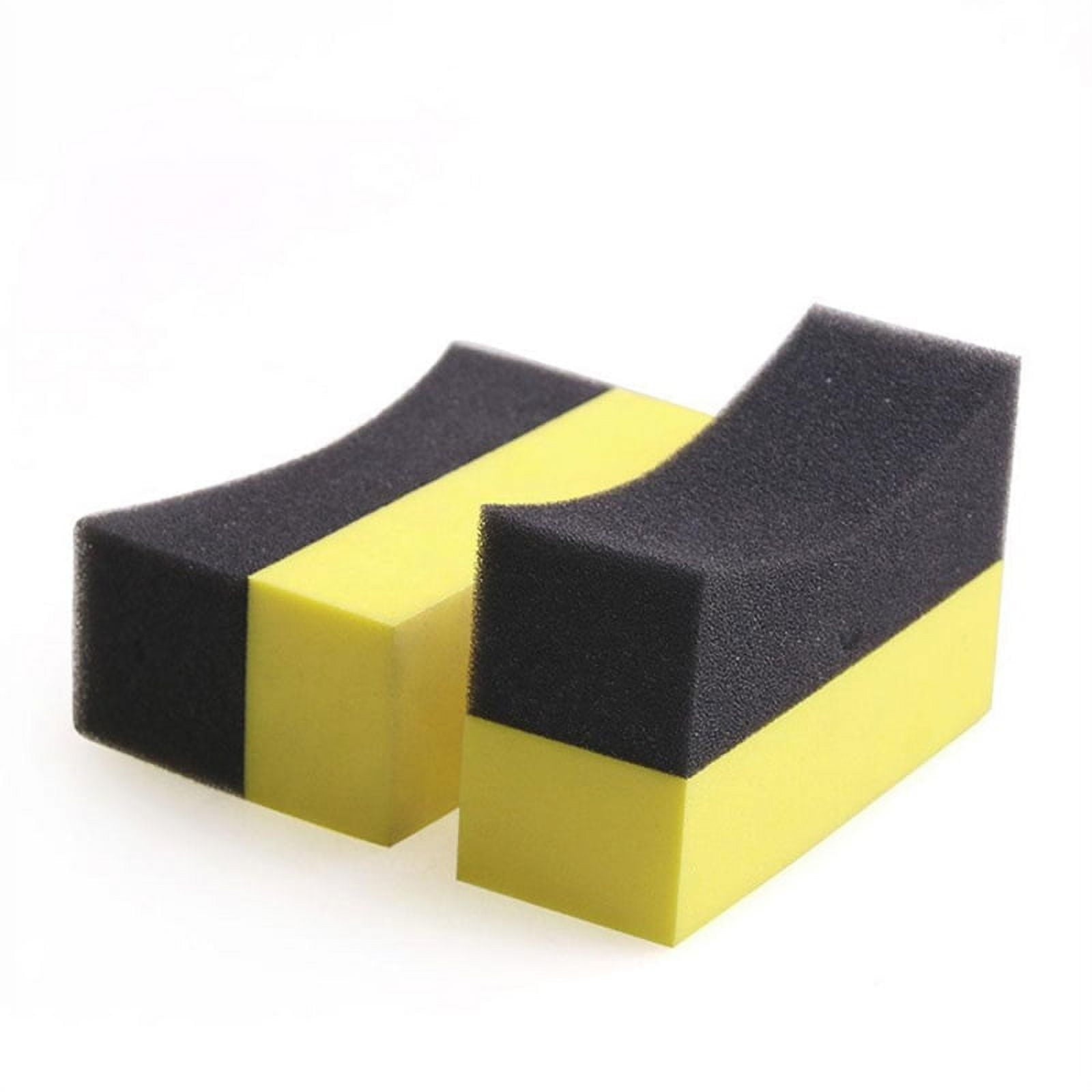 10Pcs Car Wheel Washer Tyre Tire Dressing Applicator Curved Foam Sponge Pad