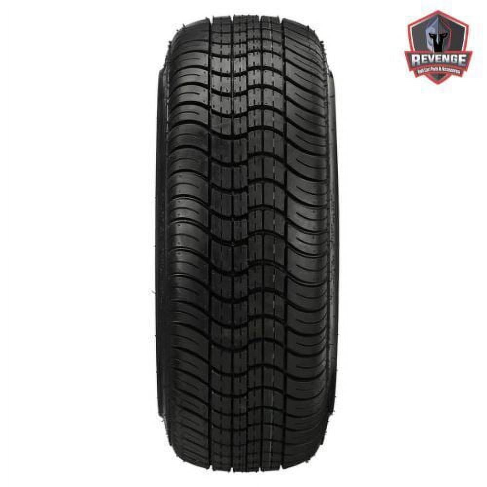 14" Chaos Machined Black Golf Cart Wheels and Tires Combo (205/30-14) Set of 4