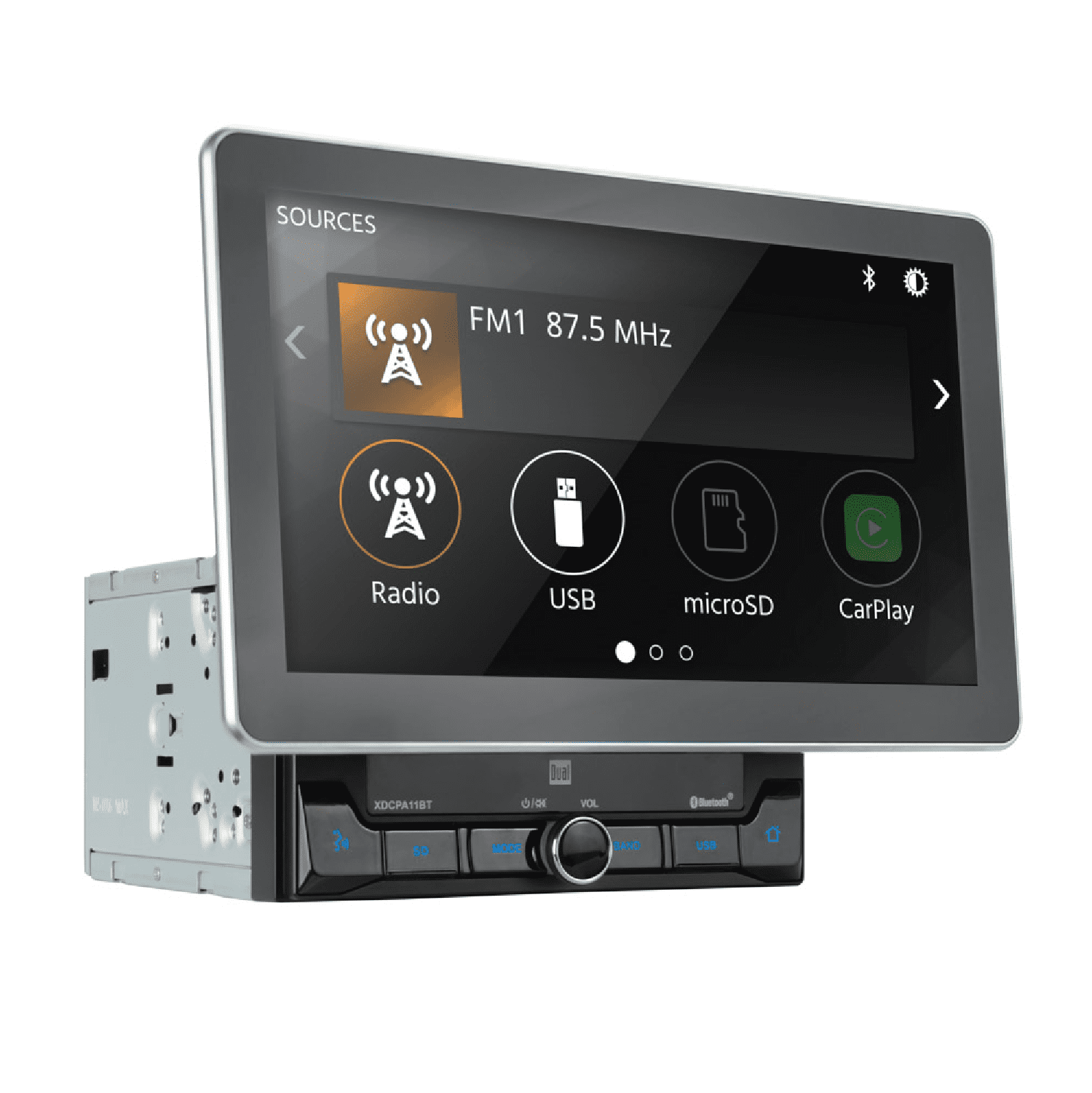 Dual Electronics XDCPA11BT 10.1 Inch, Car Stereo Head Unit, Double DIN Certified Apple CarPlay Android Auto with Bluetooth