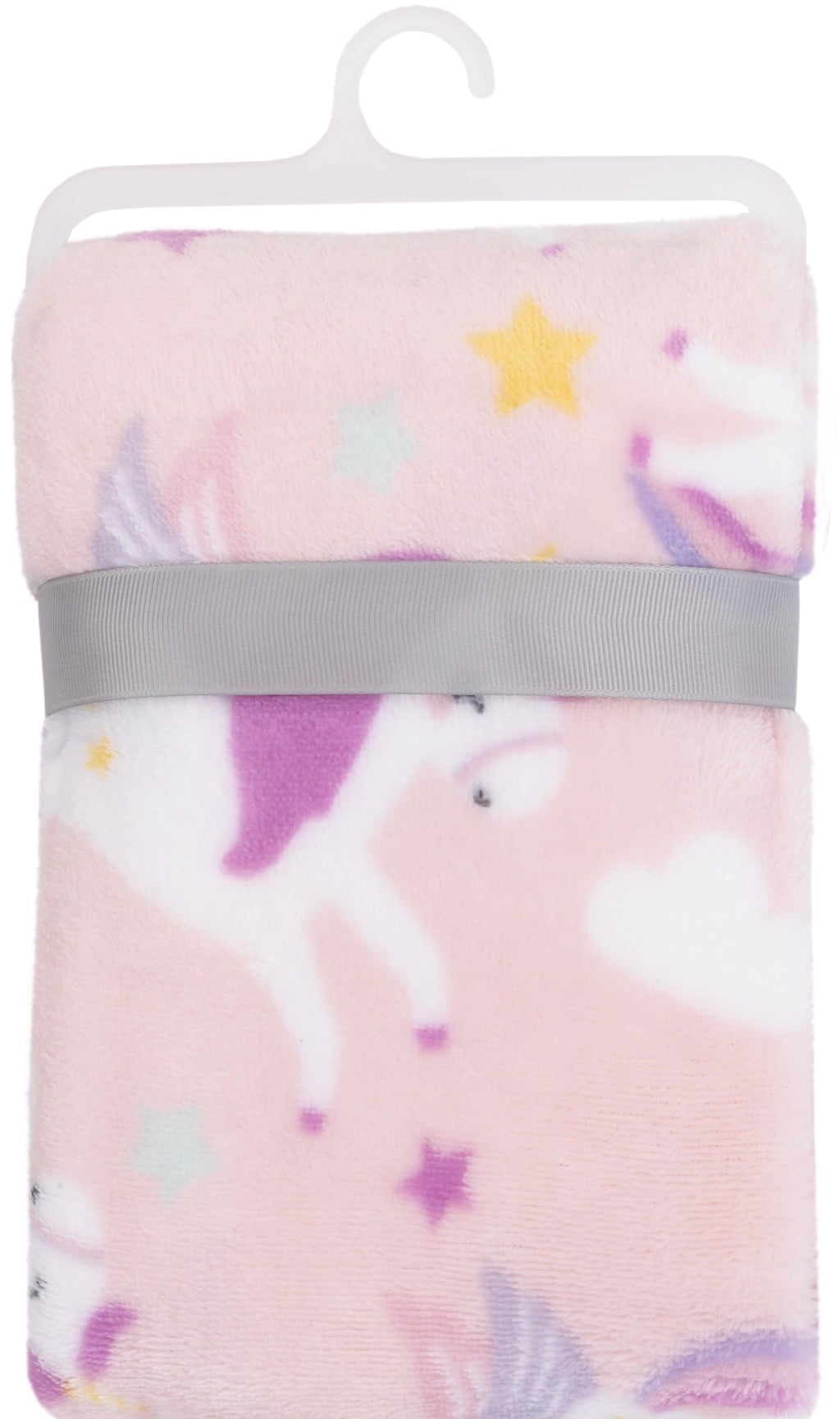 Parent's Choice Plush Baby Blanket, Pink Unicorn Print, 30x36 Inches, Pink, White, Infant Girl