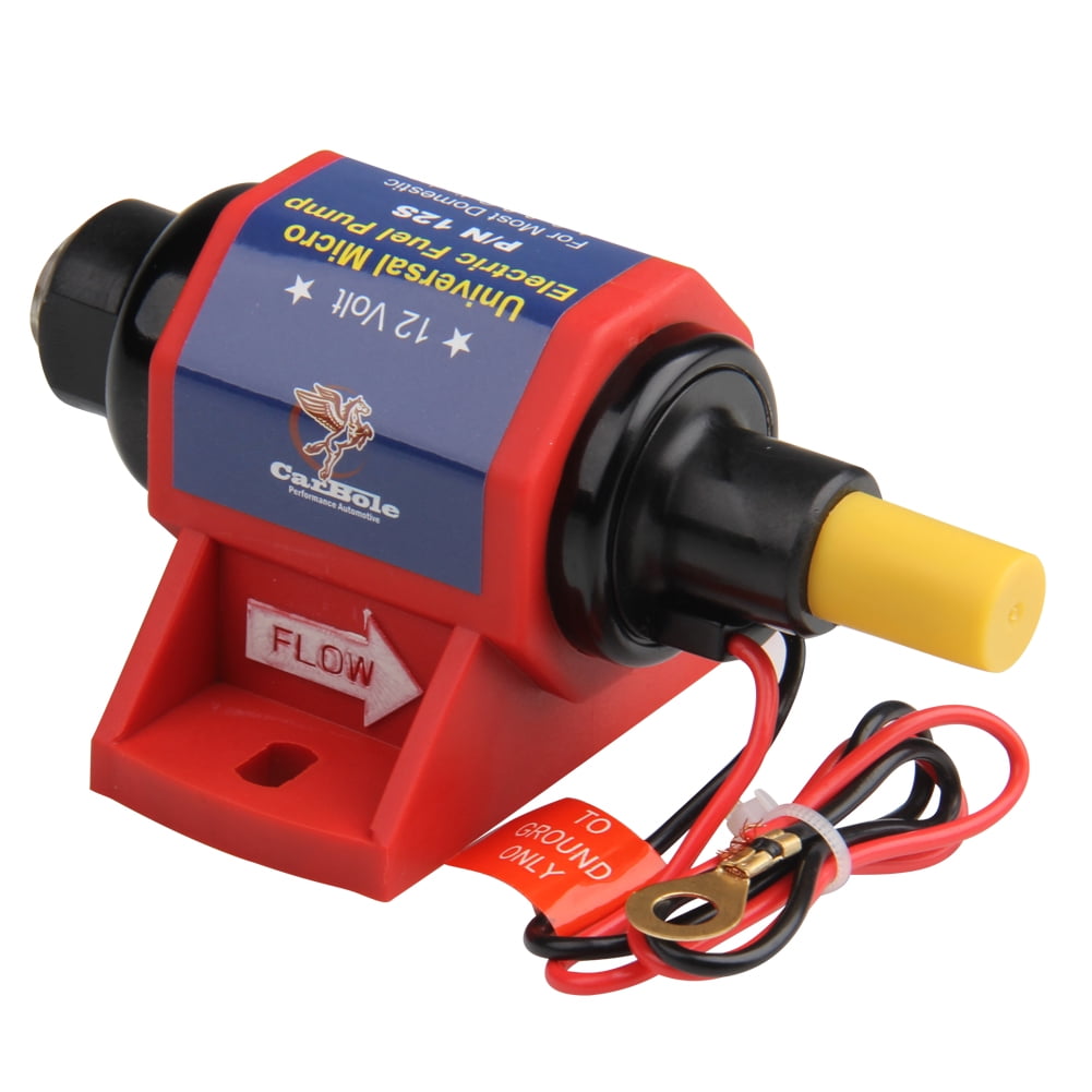 MOTMAX 12V Universal Electric Gasoline Fuel Pump 4-7 Psi 35 GPH Cylinder Carburetor