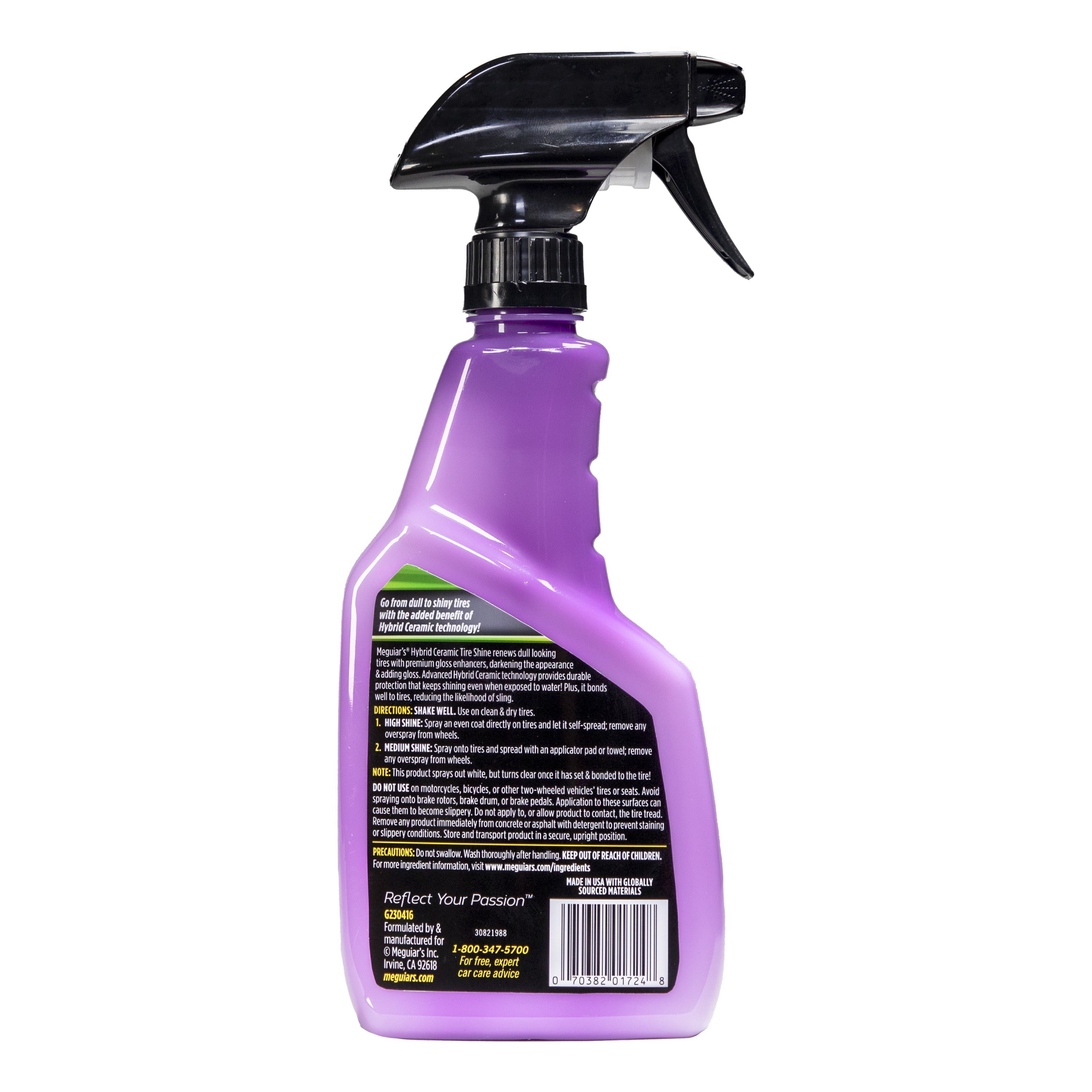 Meguiar’s Hybrid Ceramic Tire Shine, Durable High Gloss Shine that Lasts, G230416, 16 oz