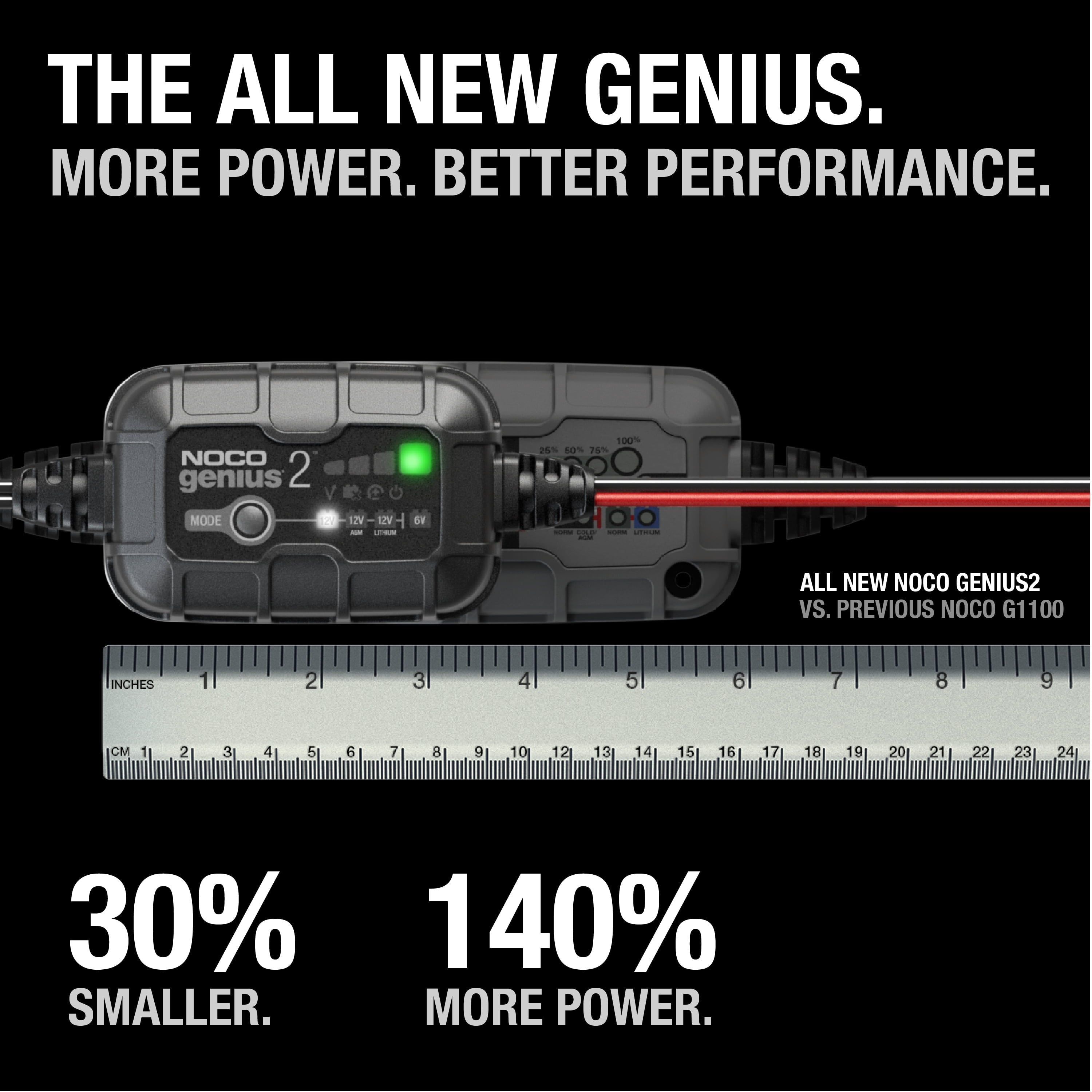 NOCO GENIUS2 6V/12V 2A Smart Battery Charger and Maintainer