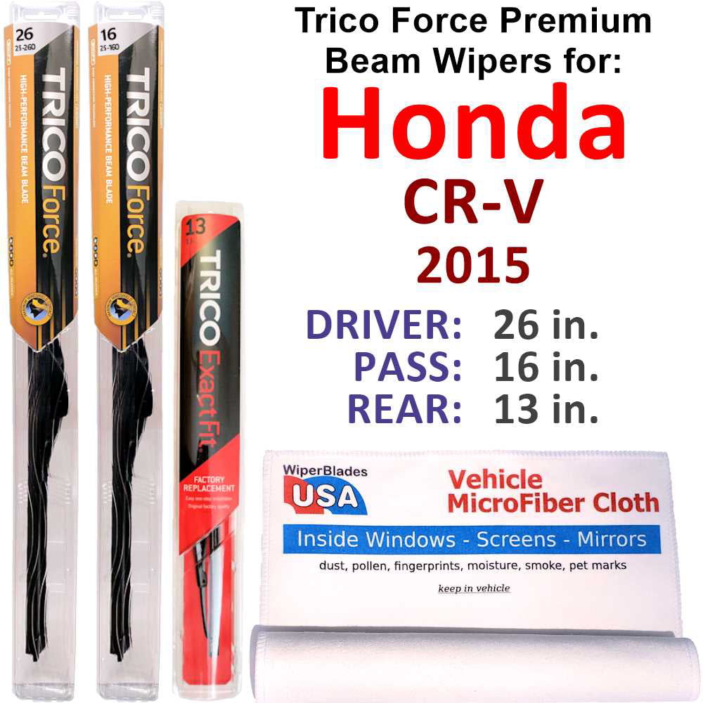 2015 Honda CR-V Performance Beam Wipers (Set of 3) w/Rear Wiper