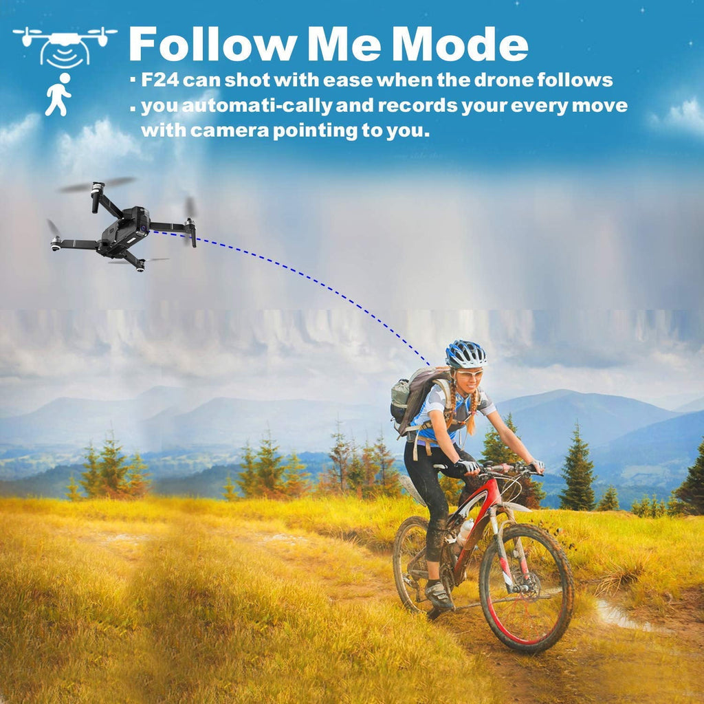 Contixo F24 Pro Drone with 4K UHD Camera for Adults, RC Quadcopter GPS FPV Camera Compatible with VR, 30 Minutes Flight Time, Foldable Brushless Motors, Follow Me, Waypoint with Carrying Case
