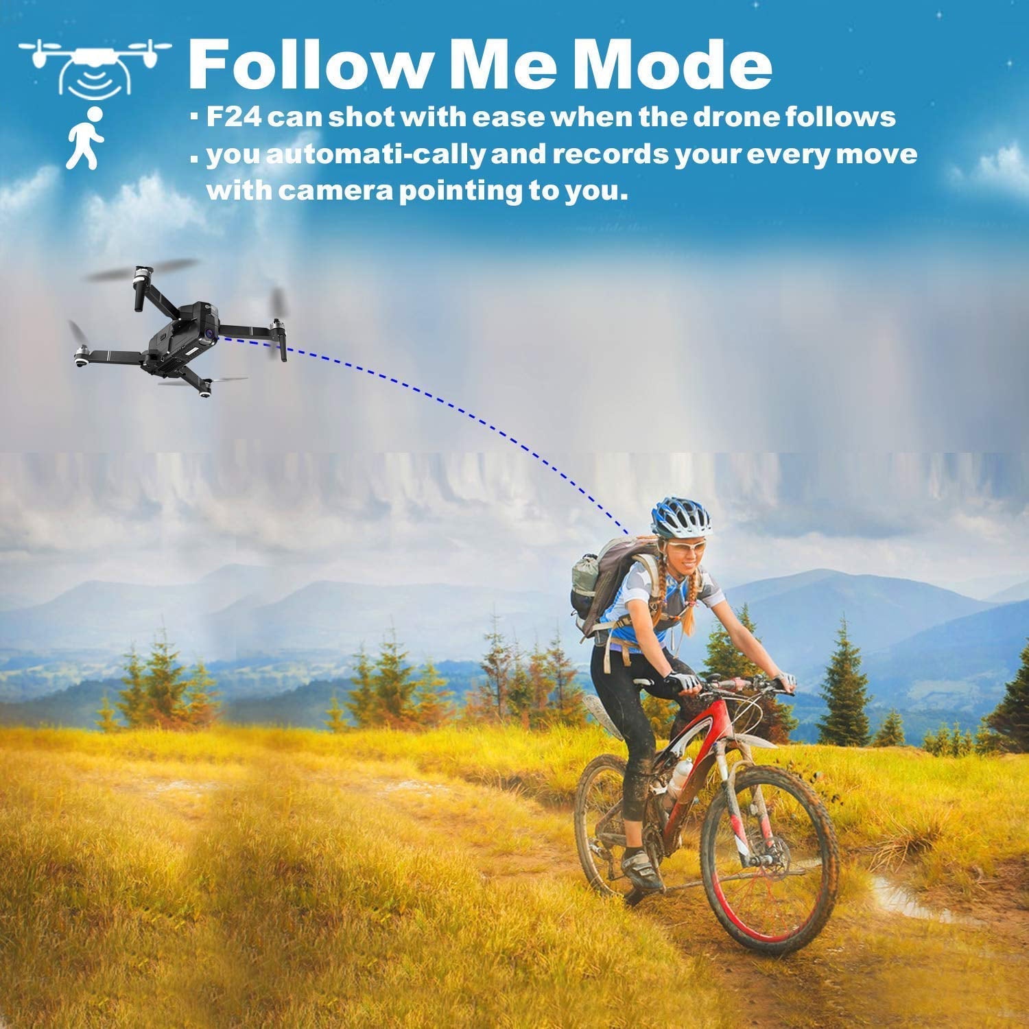 Contixo F24 Pro Drone with 4K UHD Camera for Adults, RC Quadcopter GPS FPV Camera Compatible with VR, 30 Minutes Flight Time, Foldable Brushless Motors, Follow Me, Waypoint with Carrying Case