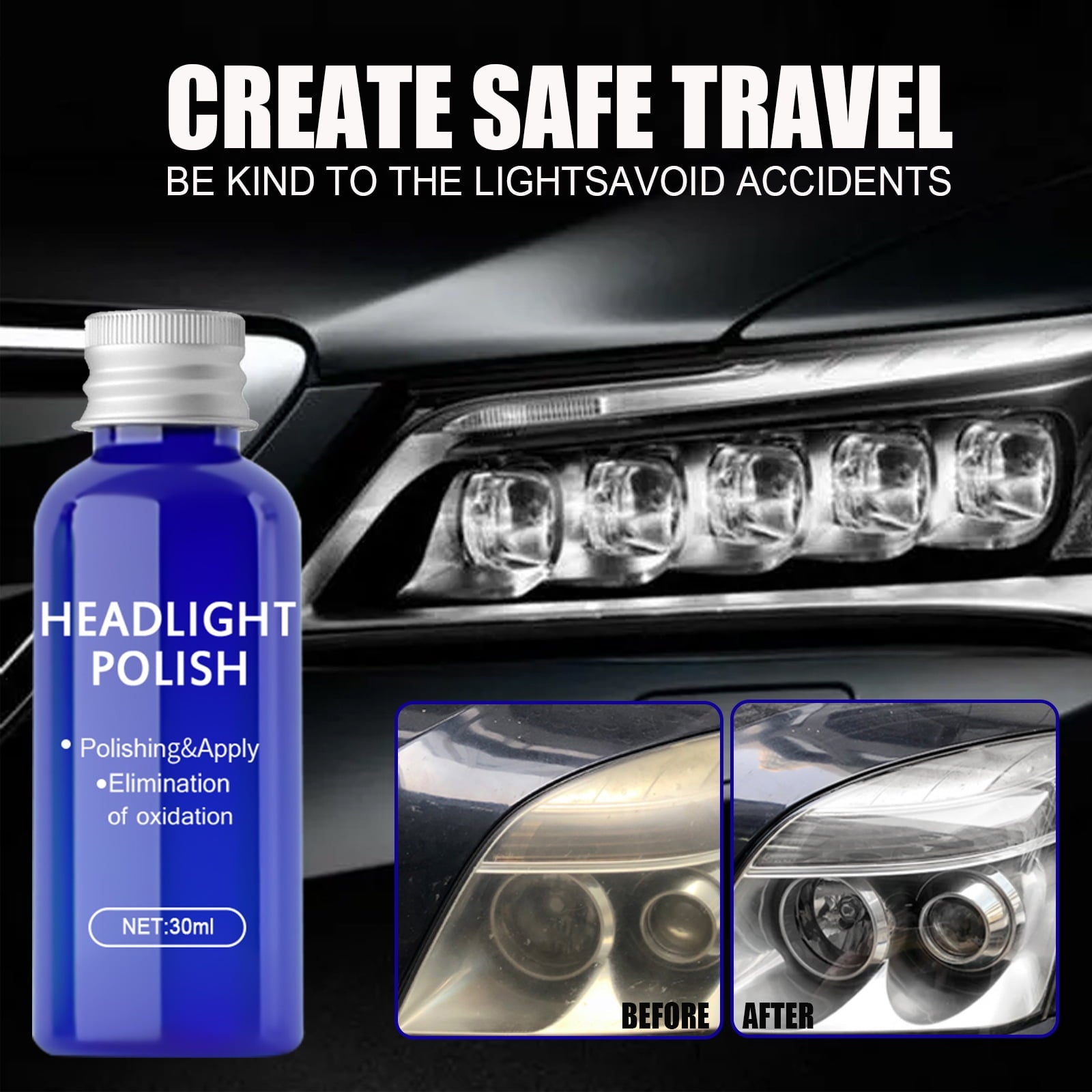 Ceramic Headlight Restoration Kit – Brings Headlights Back to Like New Condition