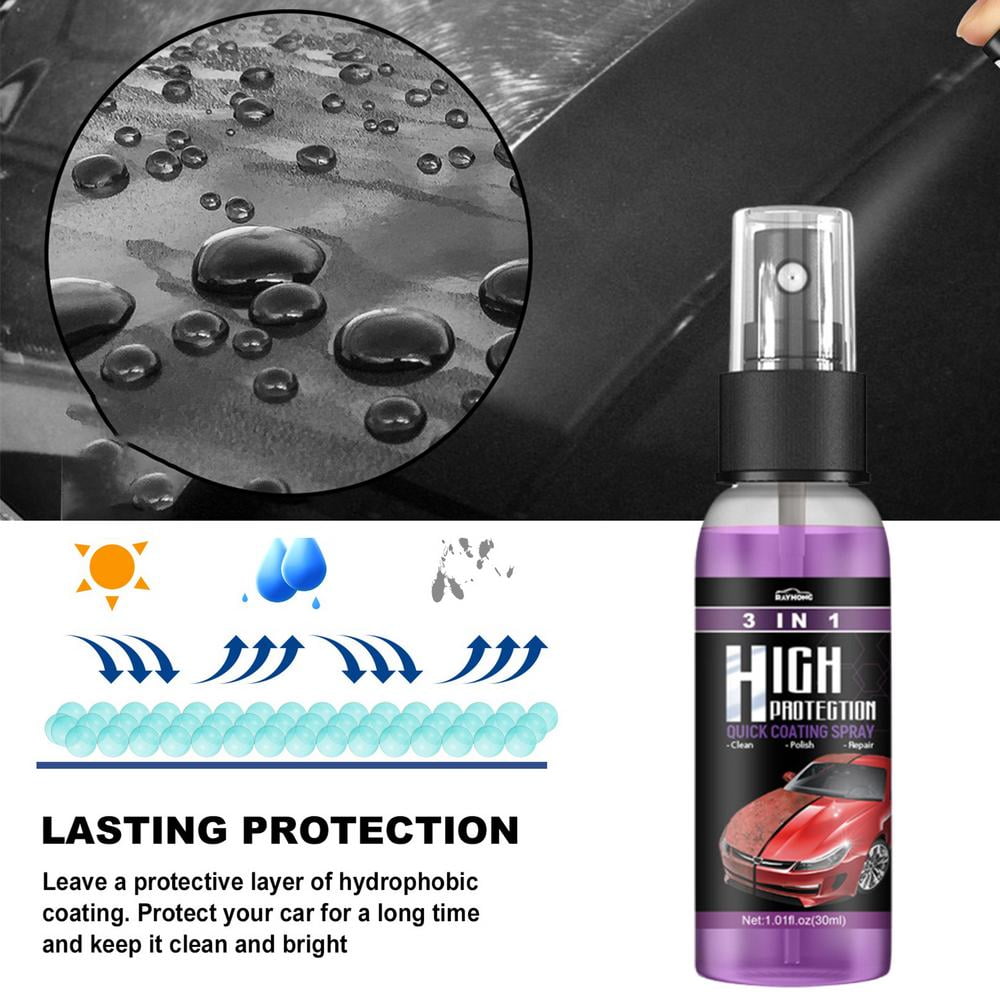 Tohuu Ceramic Coating Spray For Cars 3 In 1 Car Shield Coating Car Paint Repair Waterless Car Wash Ceramic Spray Coating Quick Car Coating Spray For Cars Motorcycle outgoing
