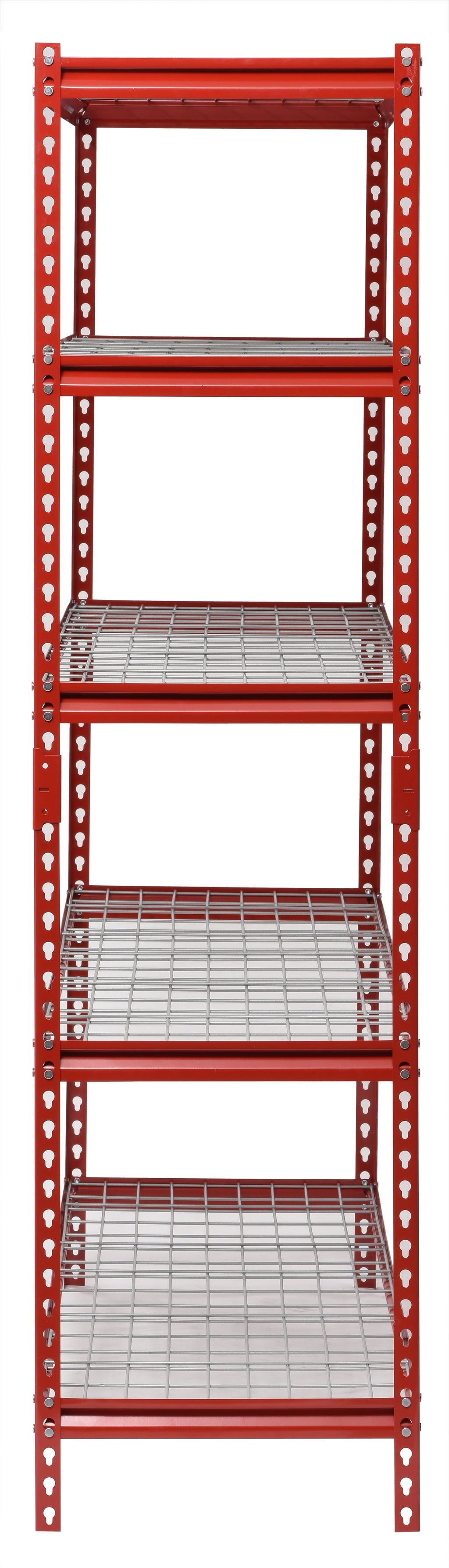Muscle Rack Red 60"W x 24"D x 72"H 5-Shelf Steel Shelf Unit