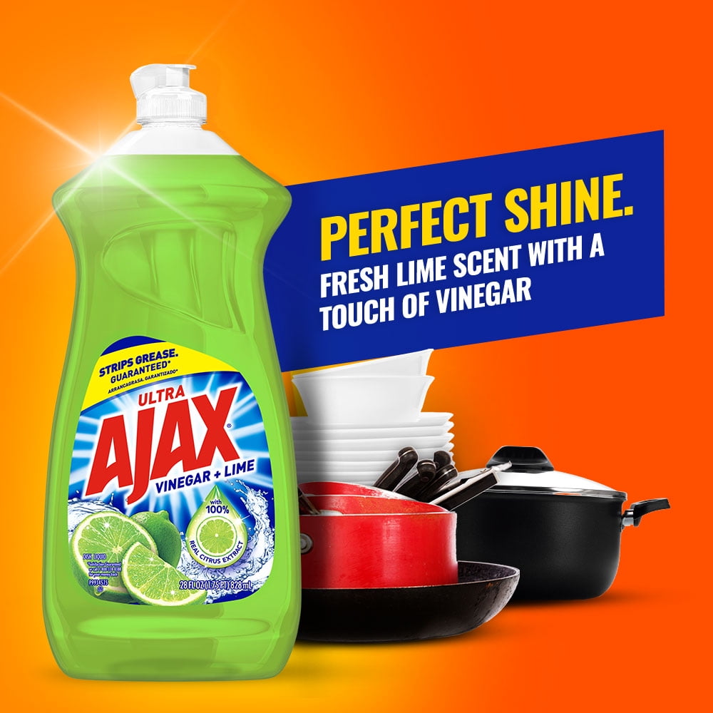 AJAX Liquid Dish Soap, Lime Scent,52 Fluid Ounce