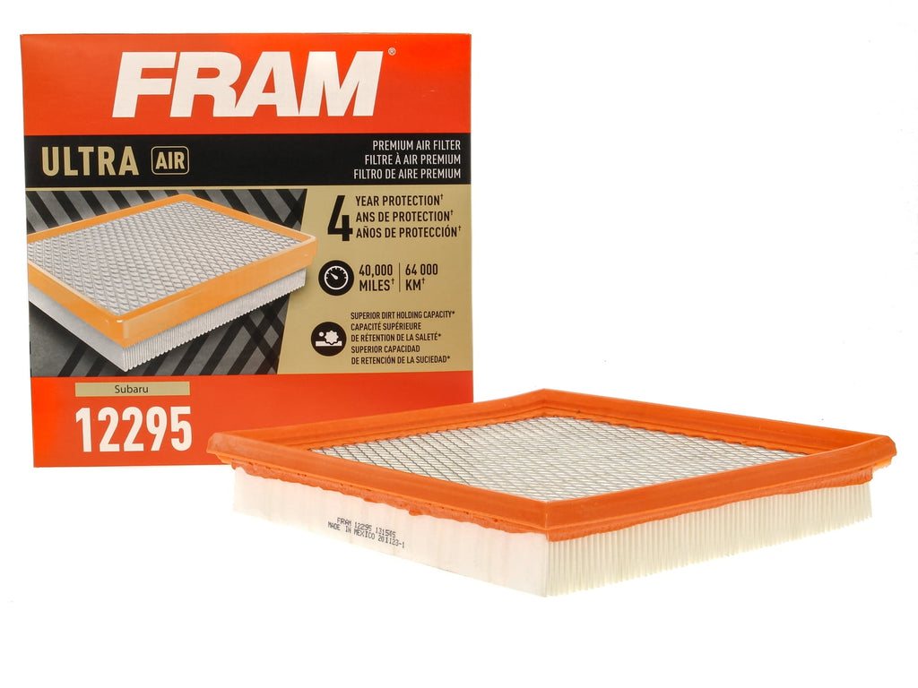 FRAM Ultra Air 12295, Premium Engine Air Filter, Replacement Filter for Select Subaru Vehicles Fits select: 2019-2023 SUBARU FORESTER, 2018-2023 SUBARU CROSSTREK