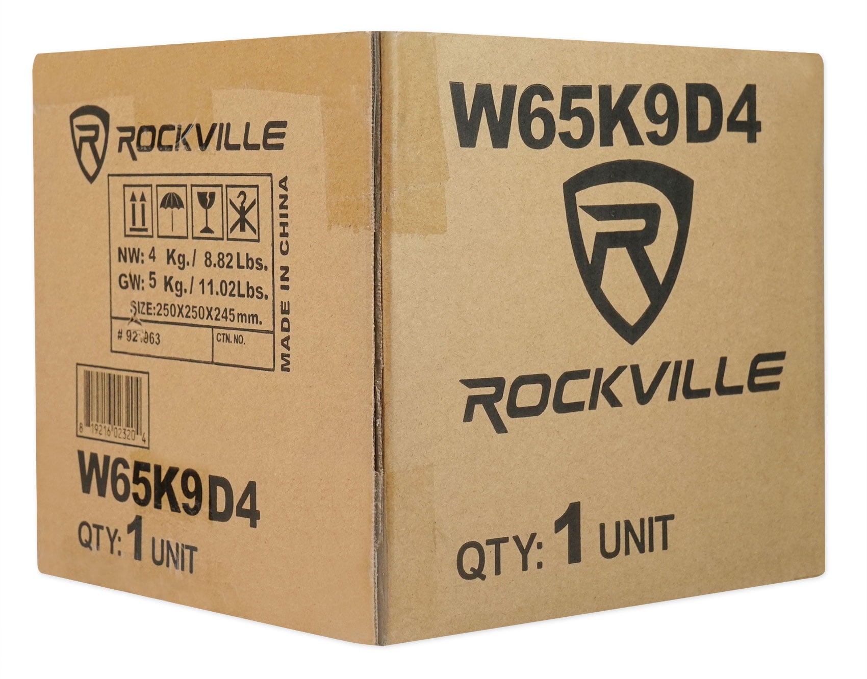 Rockville W65K9D4 6.5" 1000w Peak Car Audio Subwoofer Dual 4-Ohm Sub 250w RMS CEA Rated