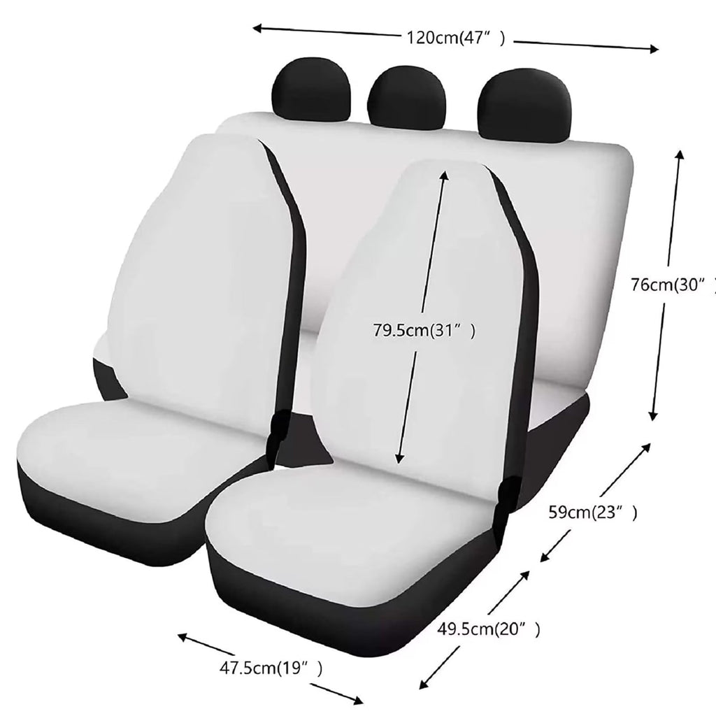 Kuiaobaty Hibiscus Turtle Car Seat Cover Set Accessories with Universal 1pcs Auto Steering Wheel Cover,2pcs Seatbelt Strap Cover,2pcs Cup Mats,1pcs Chapstick Keychain,4pcs Front Rear Seat Cover Blue