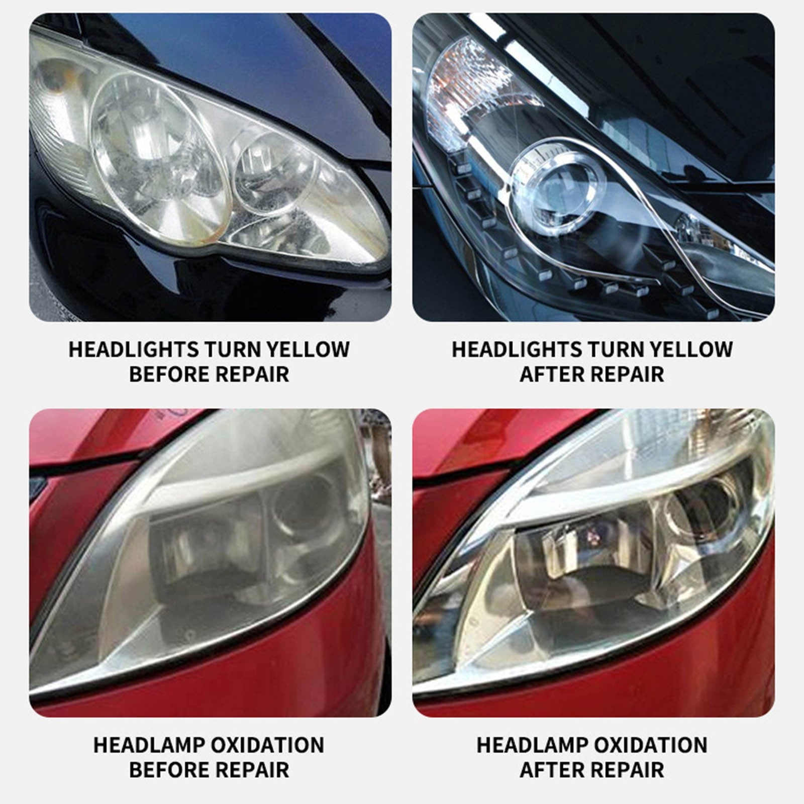 BeforeyaynCar Headlight Restoration Spray, Headlight Restorer Liquid Spray, Headlamp Brightener Car Care Repair Kit, UVResistant & Effective Headlight Coating Spray 120ML