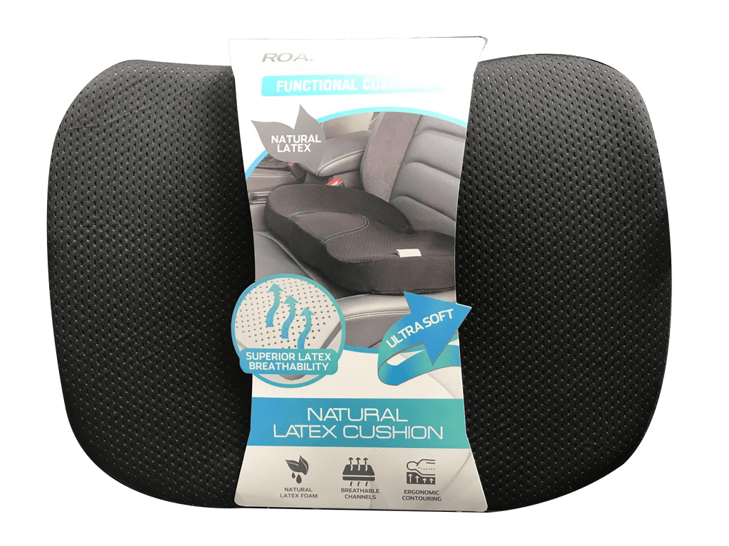 Auto Drive Seat Cushion Natural Latex Black Universal Fit, 1 Piece