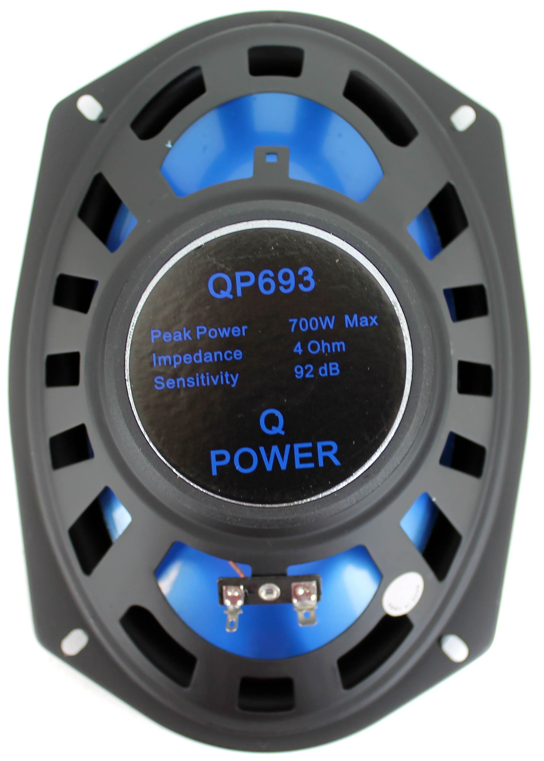 QPower (2) 6x9" 700 Watt 3-Way Car Audio Stereo Coaxial Speakers Pair | QP693